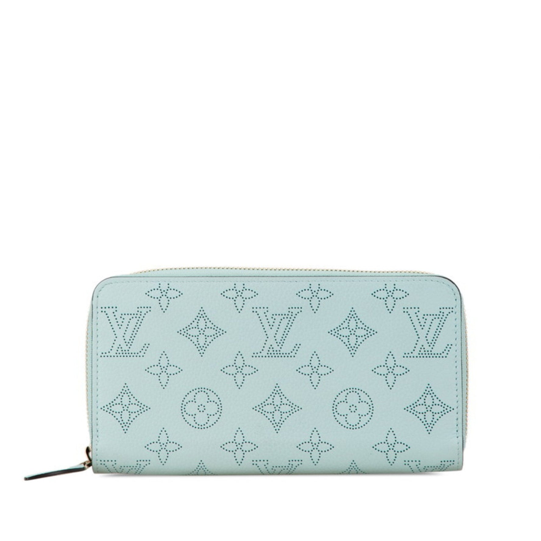 Louis Vuitton Monogram Mahina Zippy Wallet Long Vert Lagoon Leather