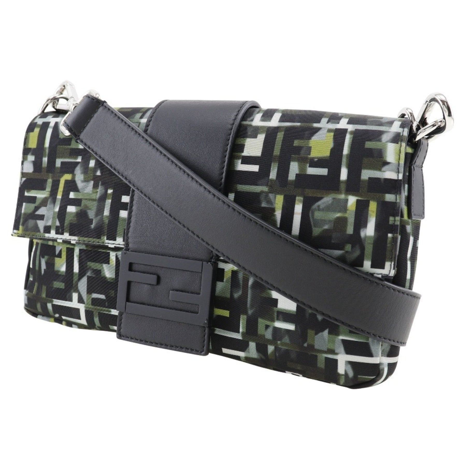 FENDI Mamma Bucket Shoulder Bag Body Clutch Zucca Camouflage Pattern Nylon Type Unisex