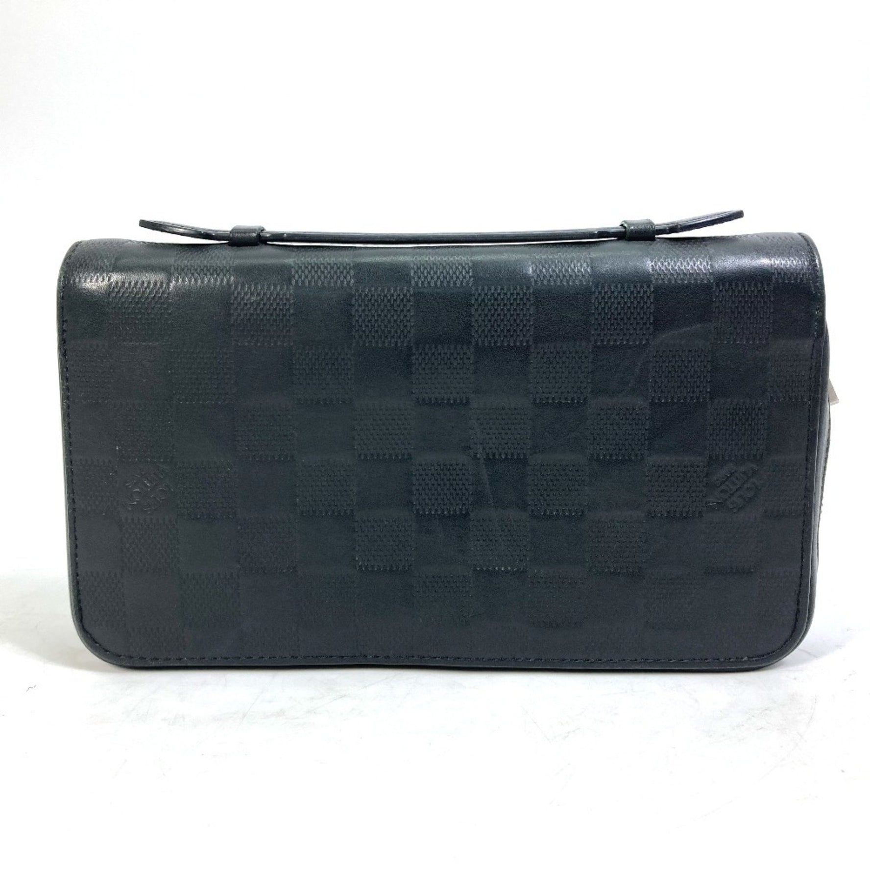 Louis Vuitton Damier Infini Zippy XL Clutch Bag Long Wallet Leather Noir Black