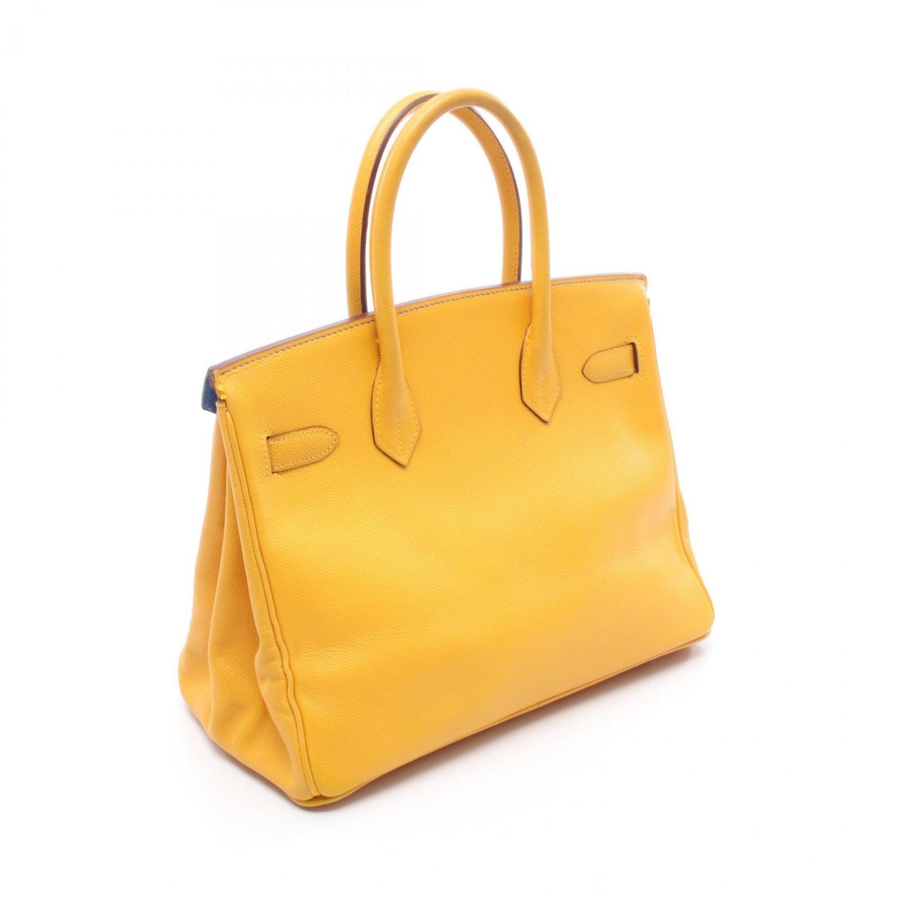 Hermes Hermès Birkin 30 handbag, leather, Couchvel, women's, yellow and blue