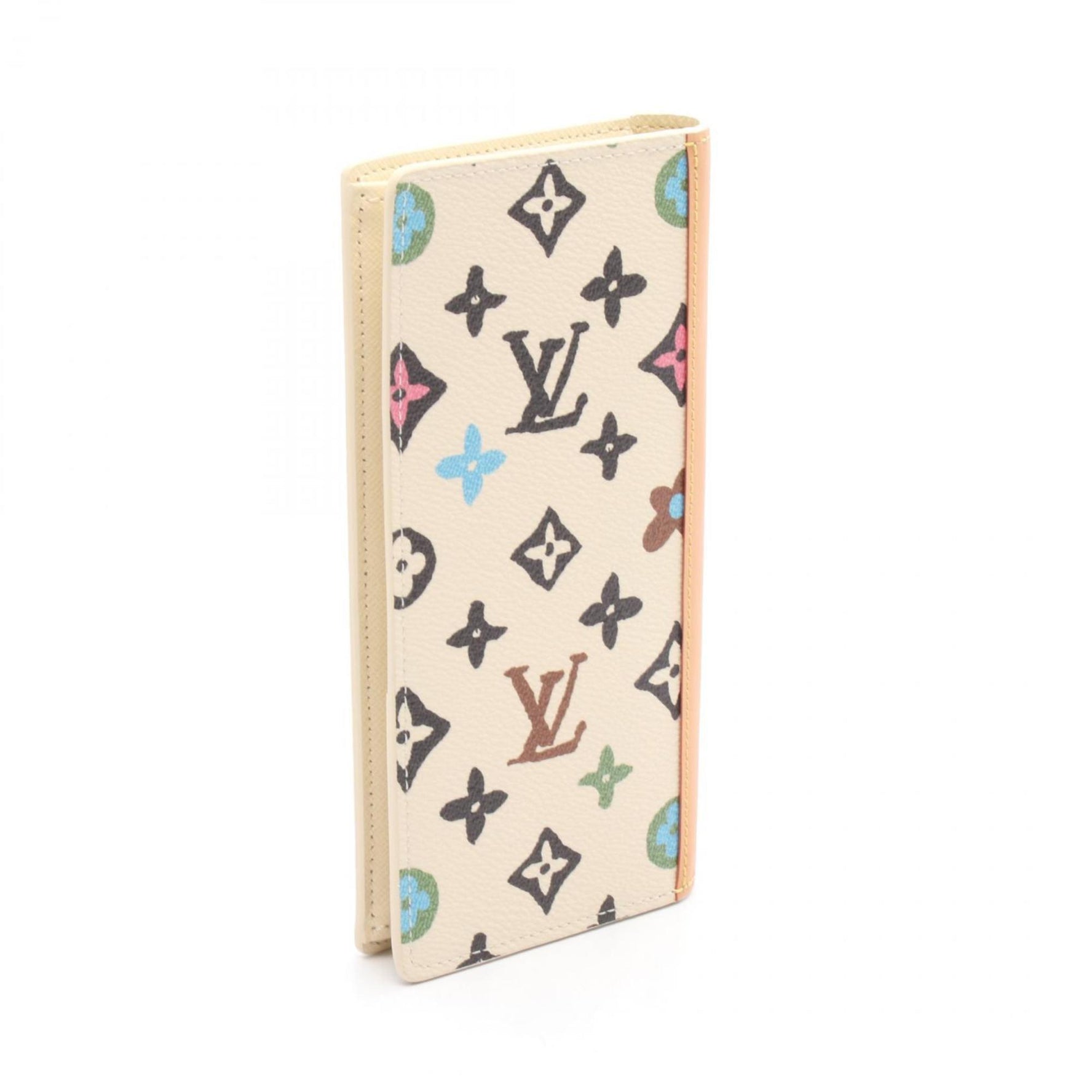 Louis Vuitton Portefeuille Brazza NM Bifold Long Wallet in Coated Canvas with Monogram Craggy, Ivory, Multicolor, Vanilla