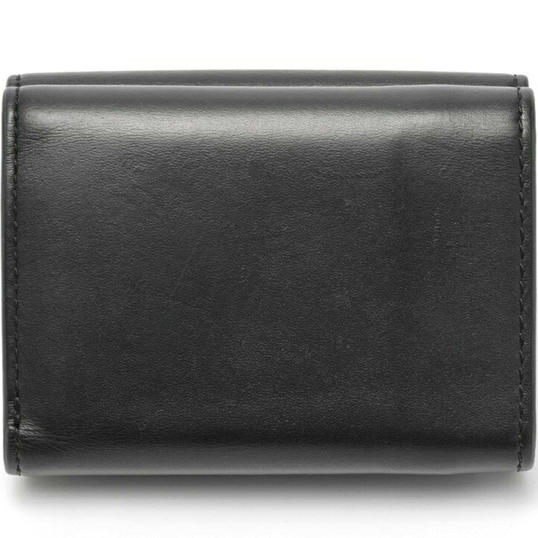 FENDI Embossed Tri-fold Compact Wallet Leather