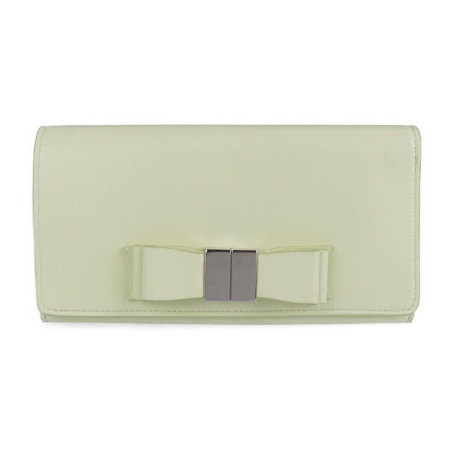 BALENCIAGA Classic Continental Wallet Long Leather Light Yellow Bi-fold