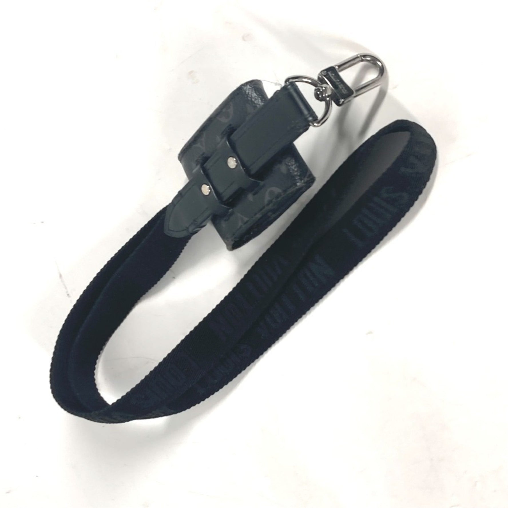 Louis Vuitton Monogram Eclipse Lanyard Airpods Case Earphone with Strap Canvas