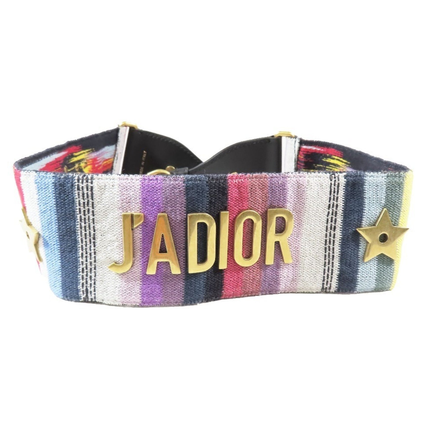 Christian Dior JADIOR Logo Metal Canvas Bag Shoulder Strap Embroidered Accessory