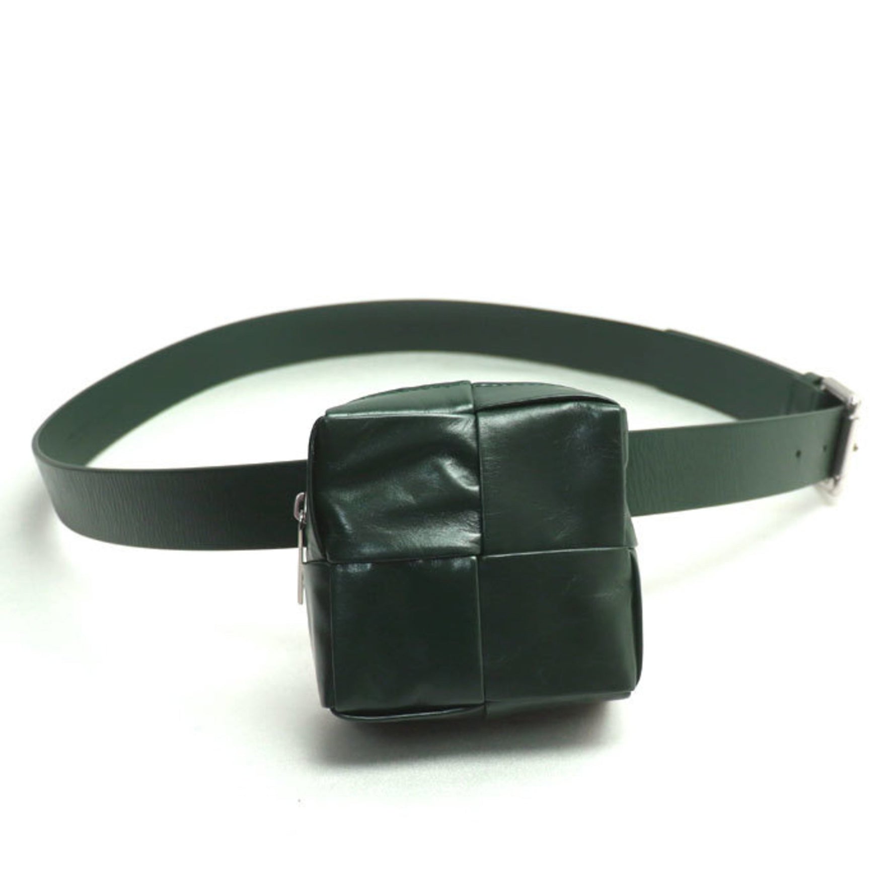 BOTTEGAVENETA Bottega Veneta Intrecciato Leather Belt Bag Waist Dark Green