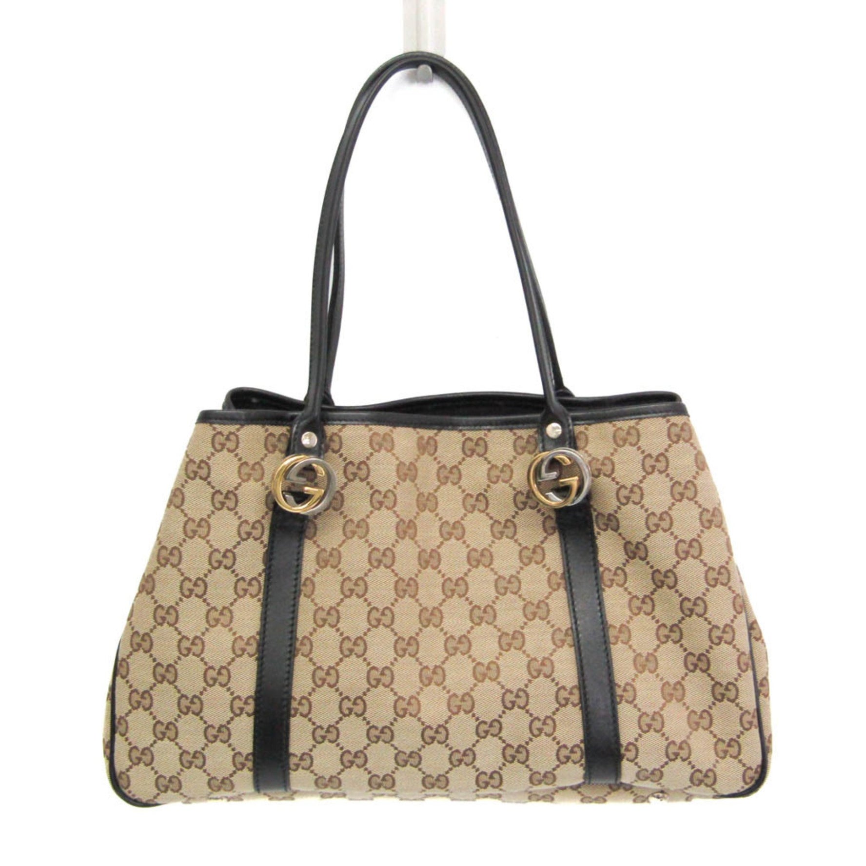 Gucci GG Twins Canvas Tote Bag Beige,Black