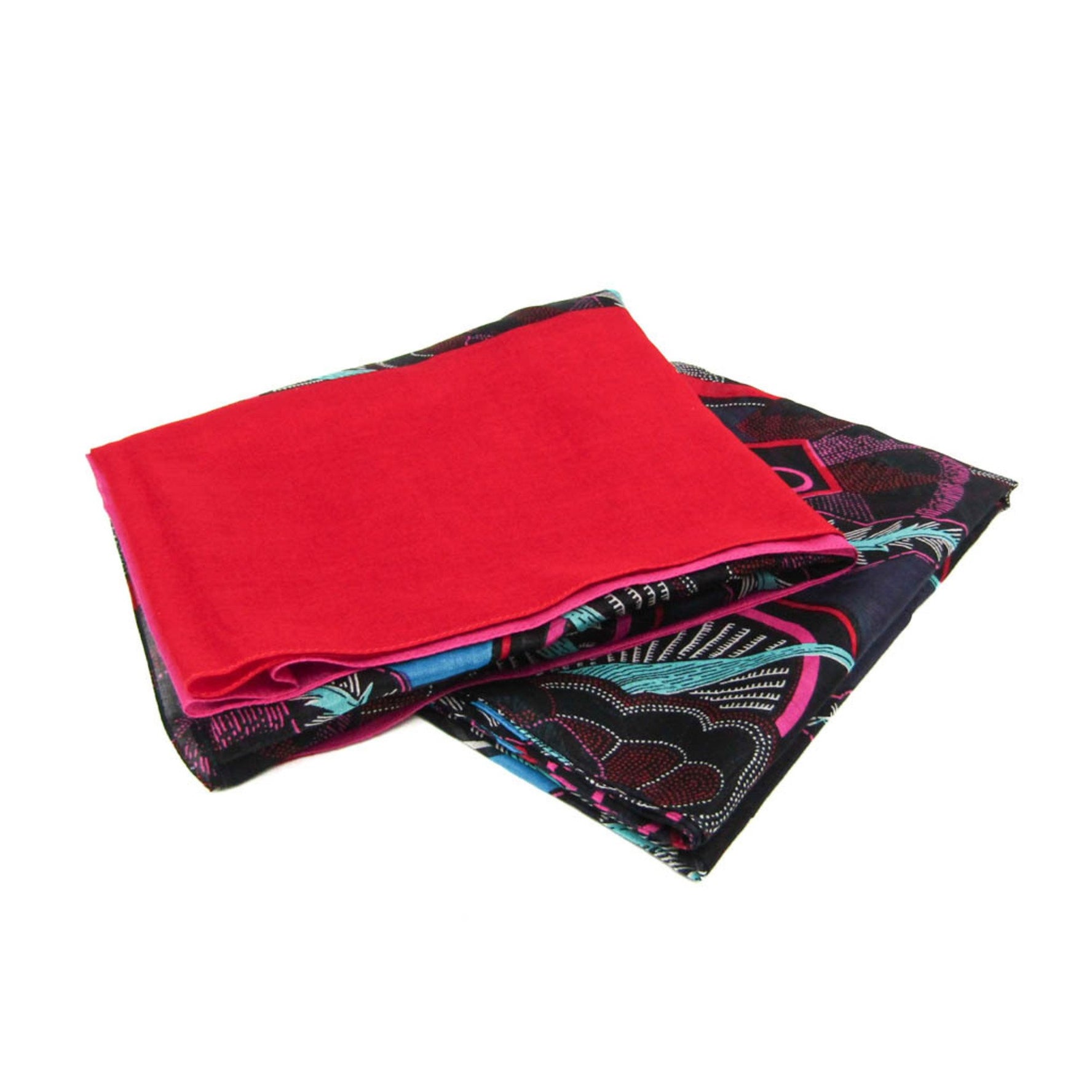 Hermes BAIN Cotton Scarf Black,Purple,Red Color