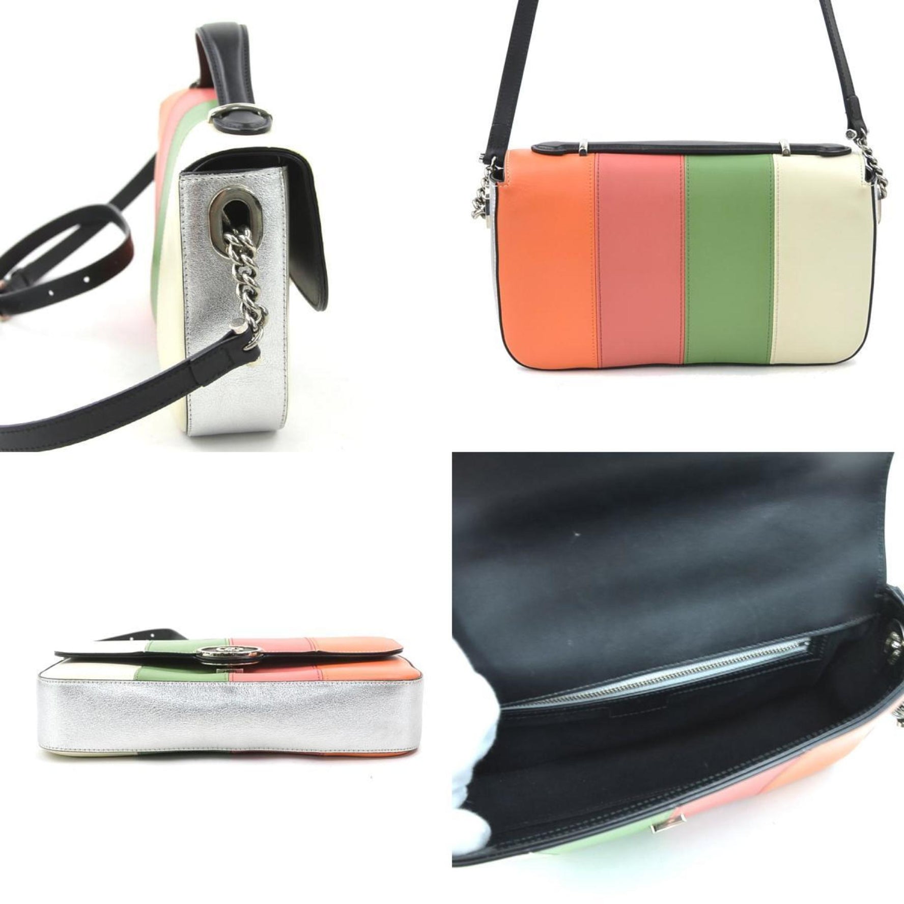 GUCCI Shoulder Bag Leather Multicolor
