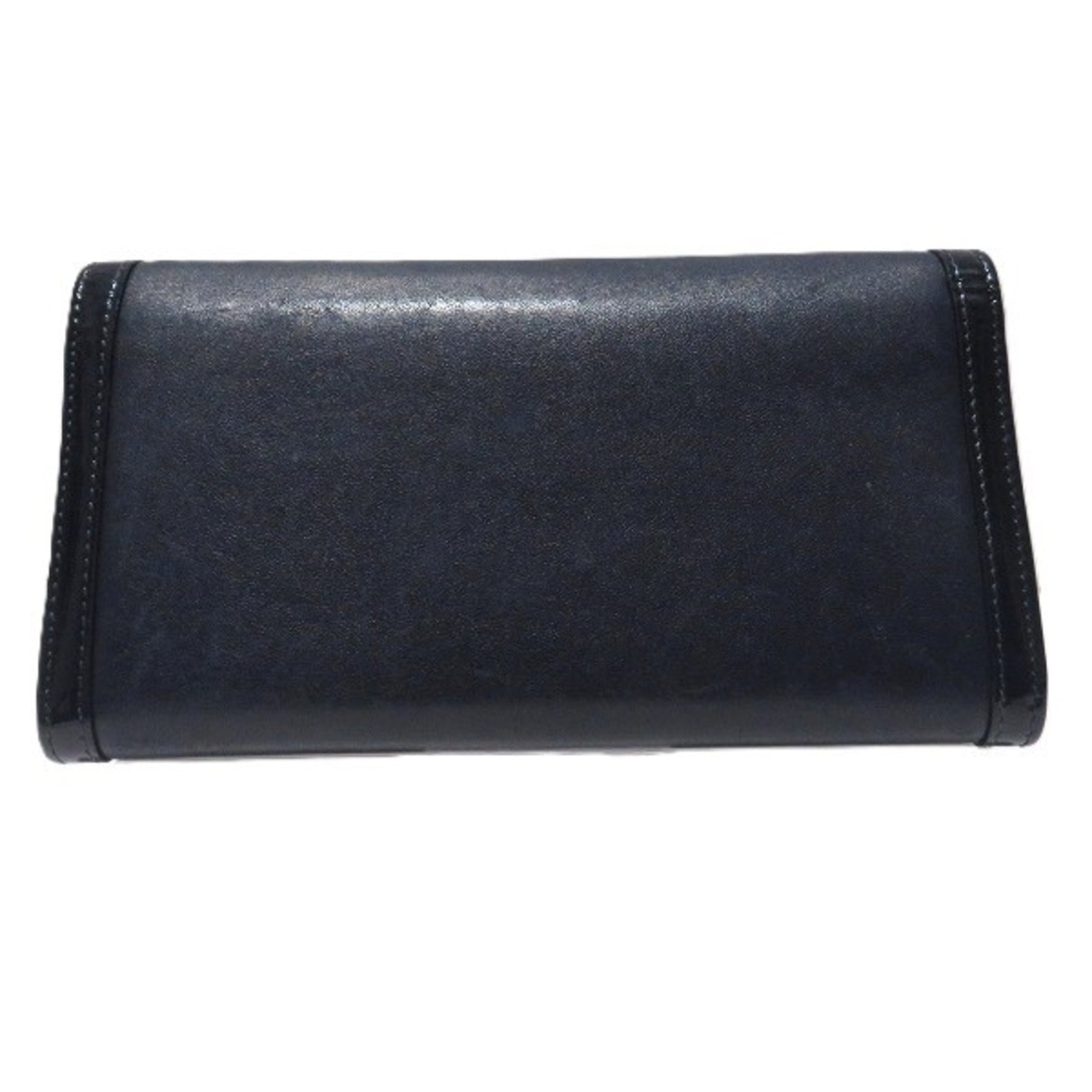 CHANEL Leather Coco Mark Bi-fold Wallet Long