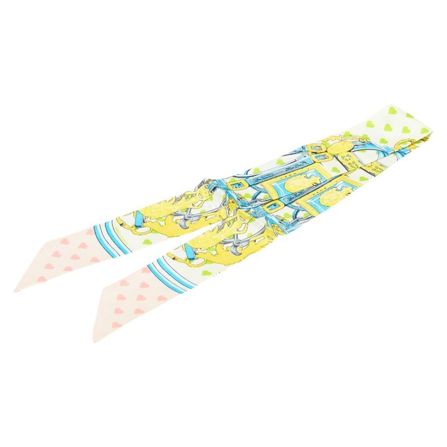 Hermes Hermès Twilly Brides de Gala Love Heart Scarf, Multicolor Silk