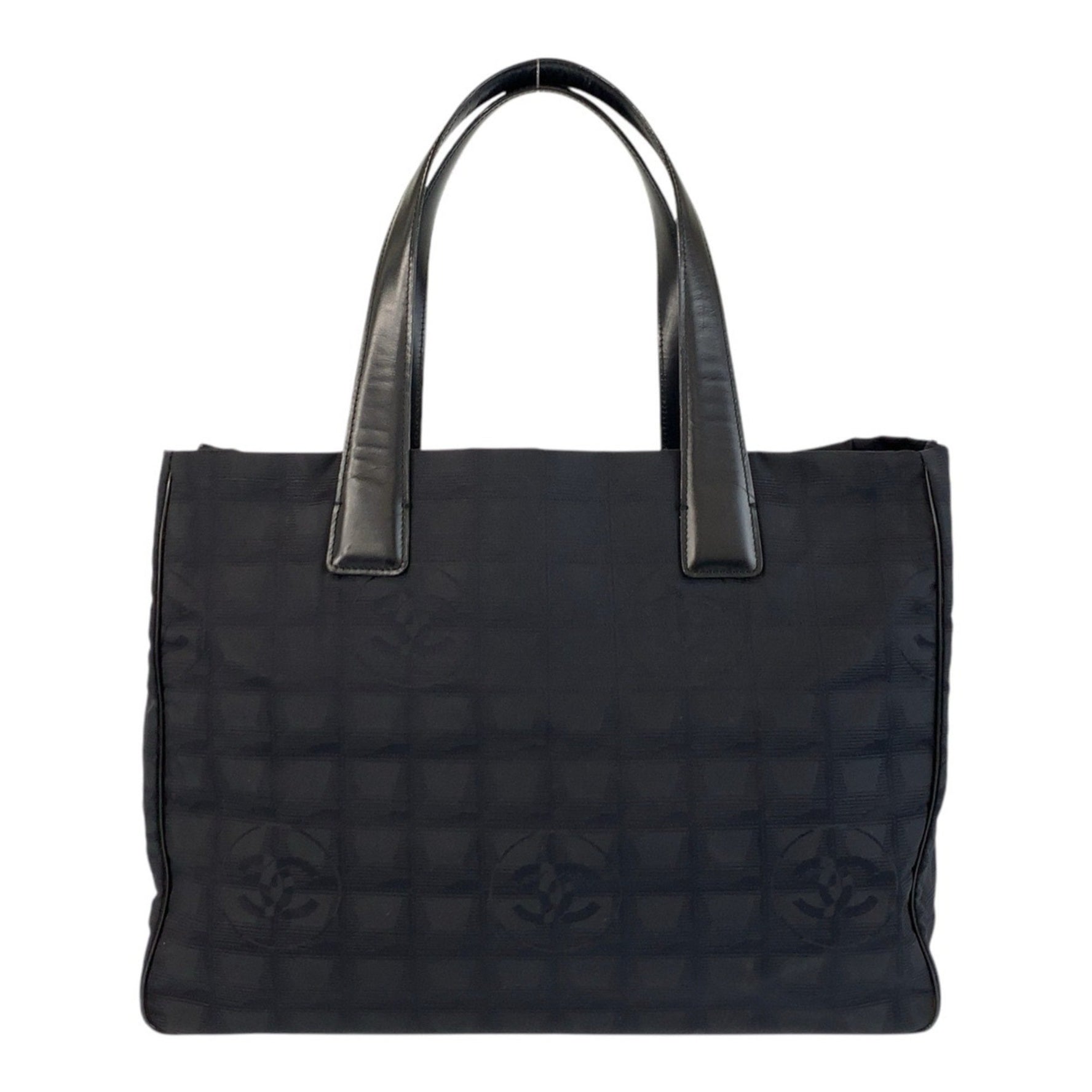 CHANEL New Travel Line Gold Hardware Nylon Leather Tote Bag Shoulder