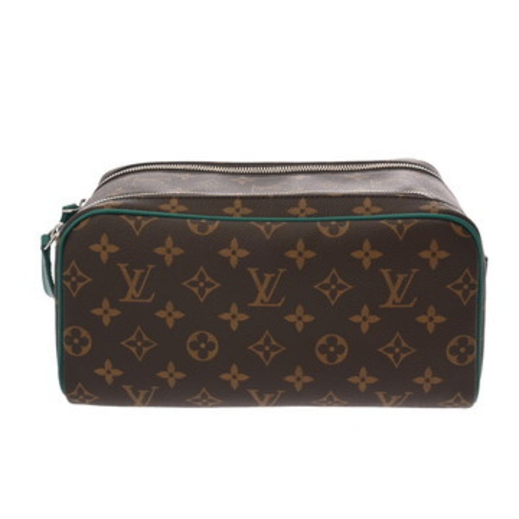 LOUIS VUITTON Monogram Dopp Kid Borneo Green Canvas Second Bag, Unused