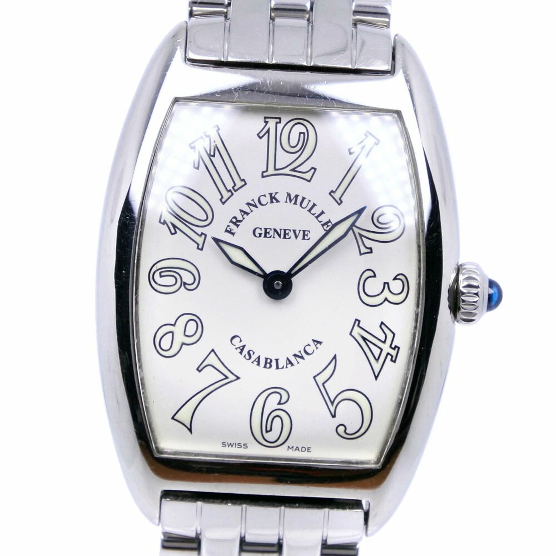 FRANCK MULLER Franck Muller Casablanca stainless steel quartz analog display ladies white dial watch