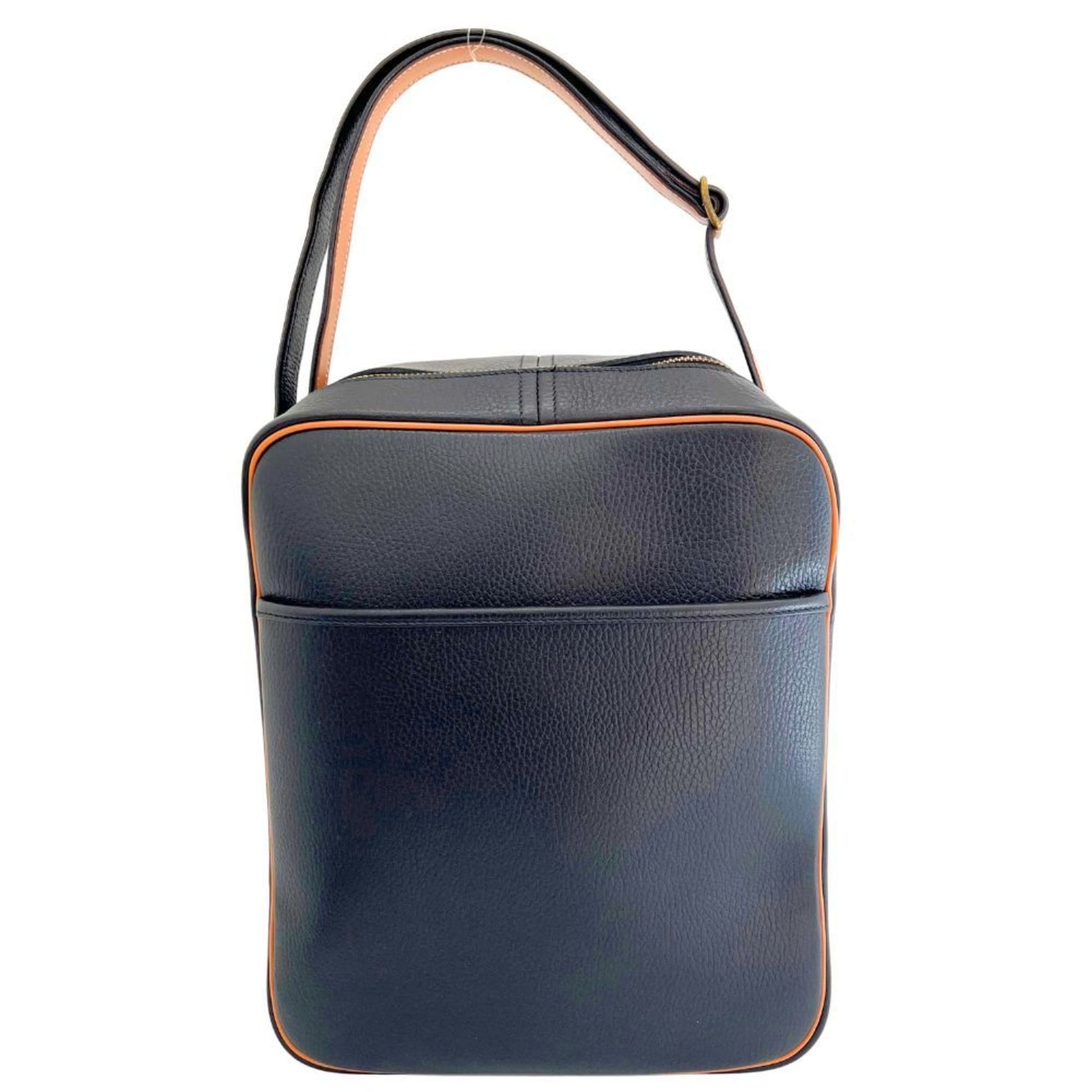 HERMES Victoria Shoulder Bag Ardennes 1985 Black 〇O Men's