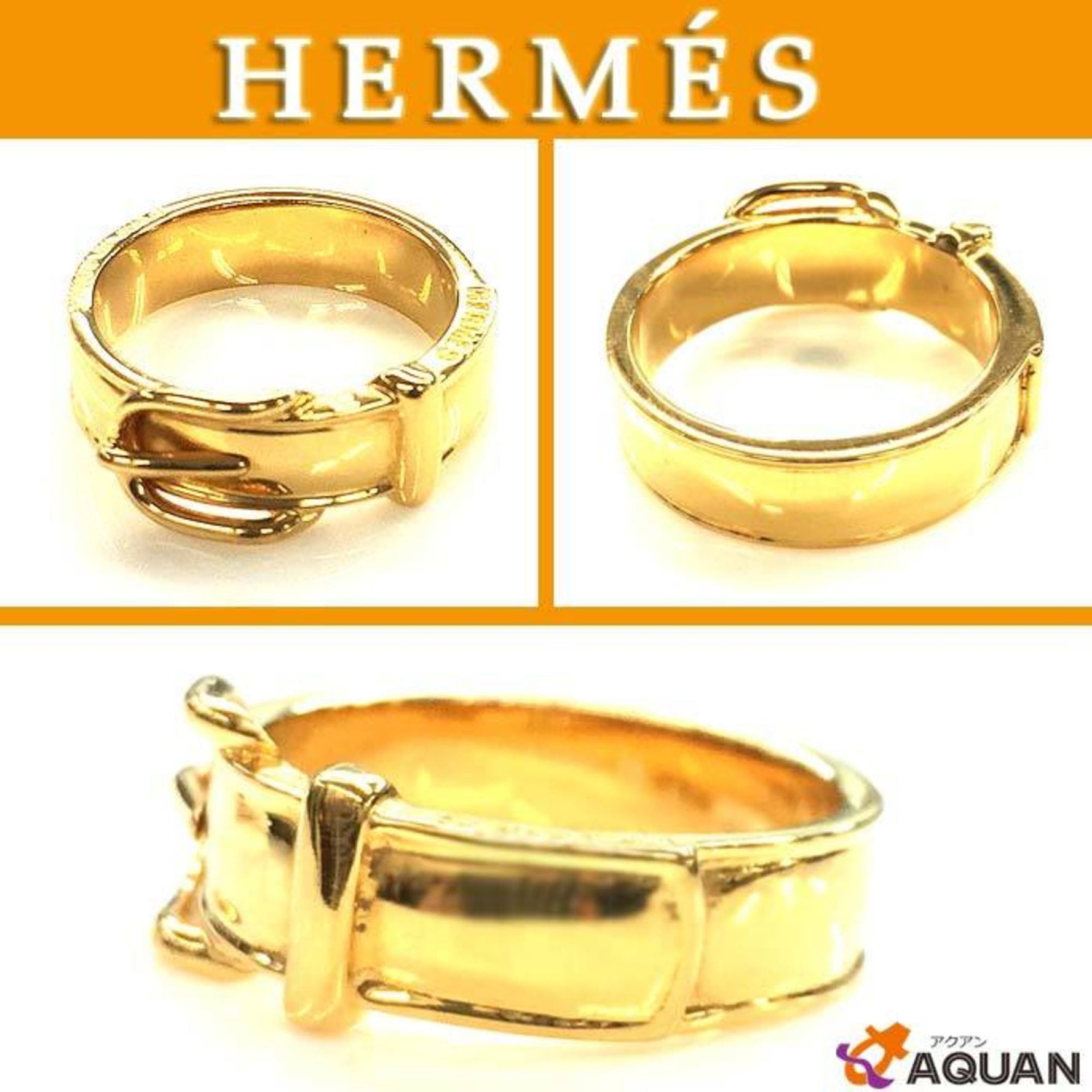 Hermes scarf ring belt motif color closure
