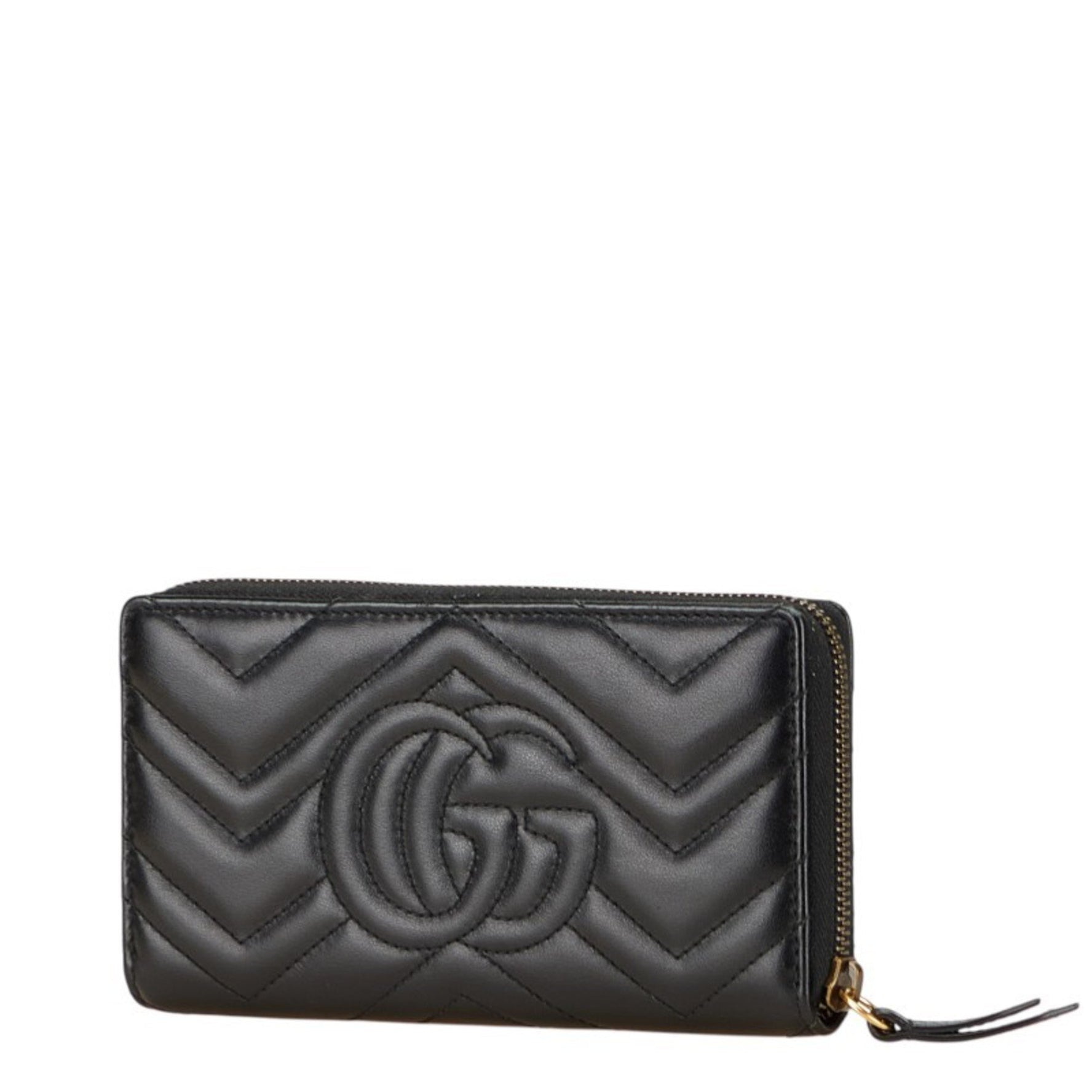 Gucci GG Marmont Long Wallet with Round Zipper, Leather