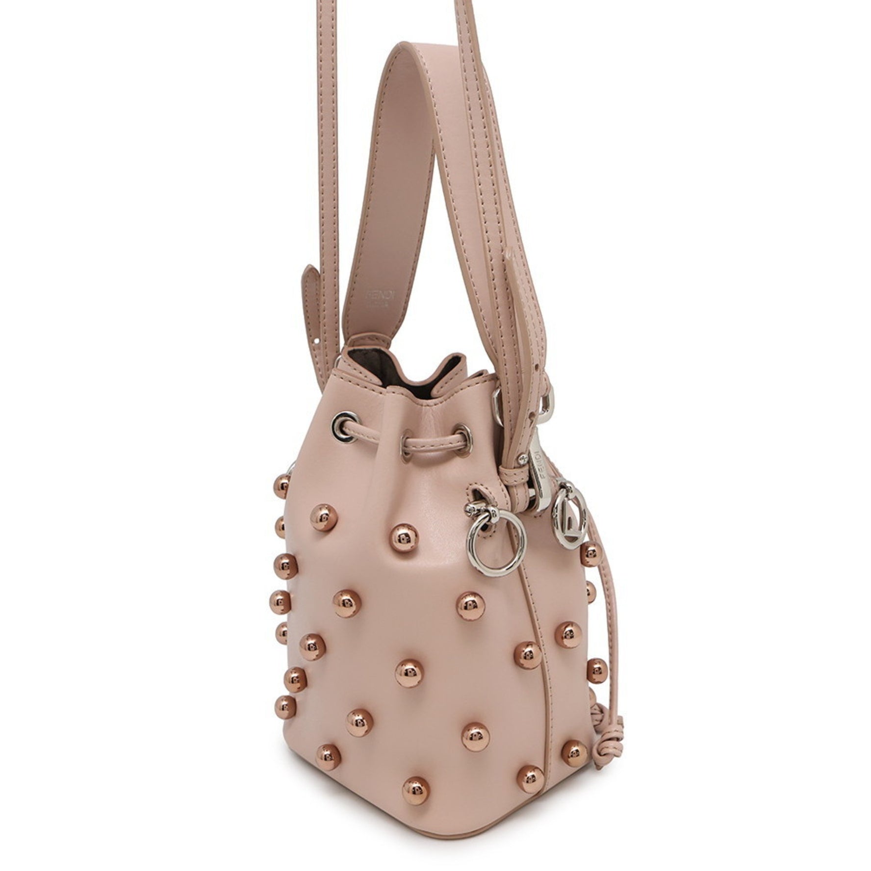Fendi Mon Tresor Mini Shoulder Bag in Leather with Studs - Handbag