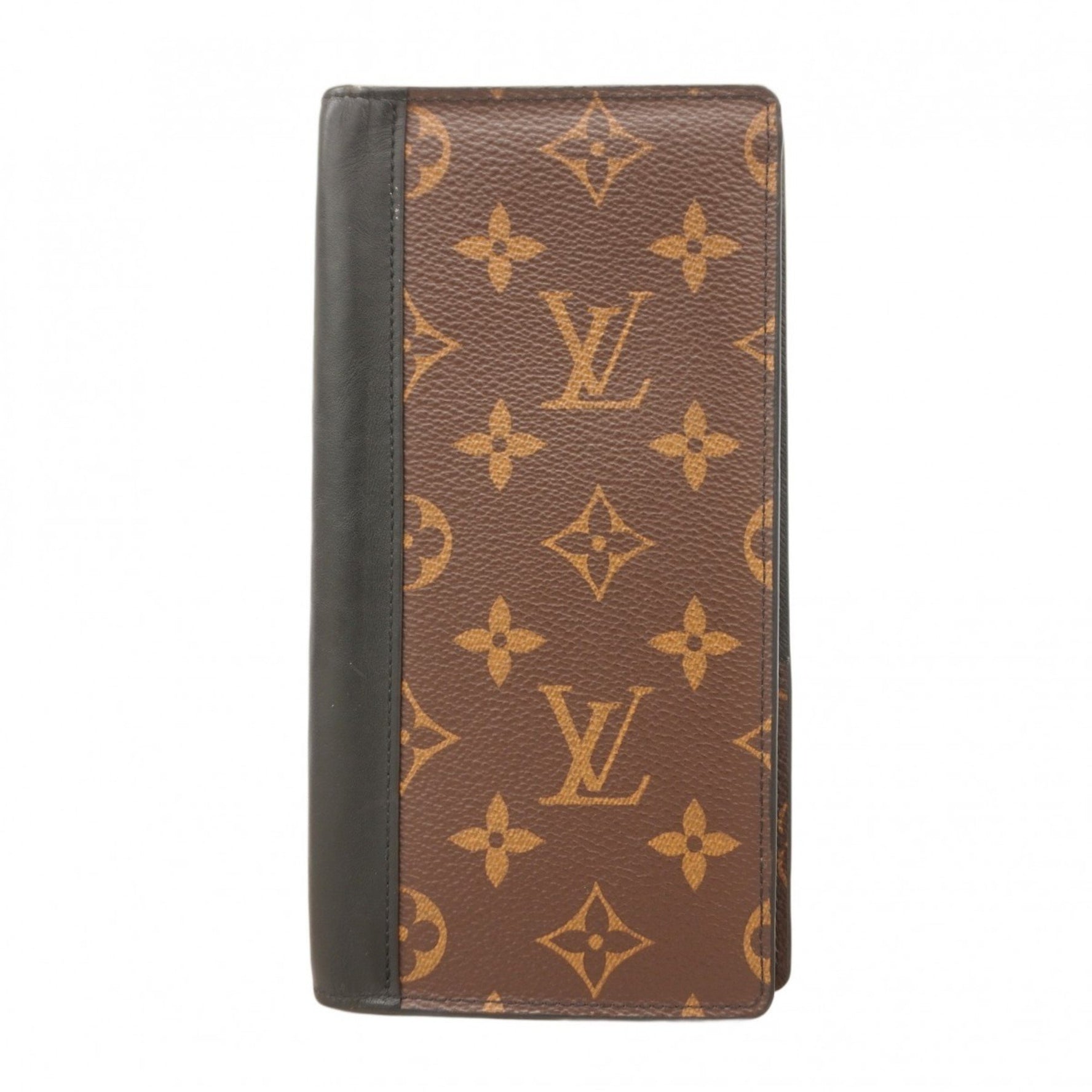 Louis Vuitton Monogram Macassar Portefeuille Brazza Long Wallet Brown Noir