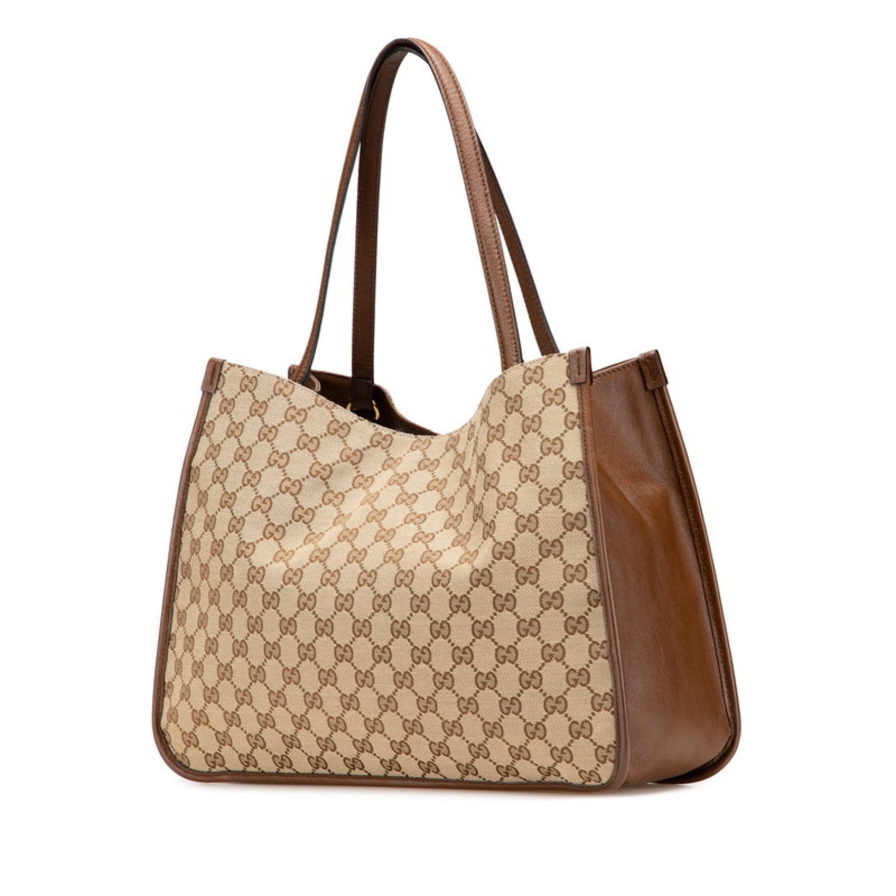 Gucci GG Canvas Horsebit Tote Bag, Handbag and Leather