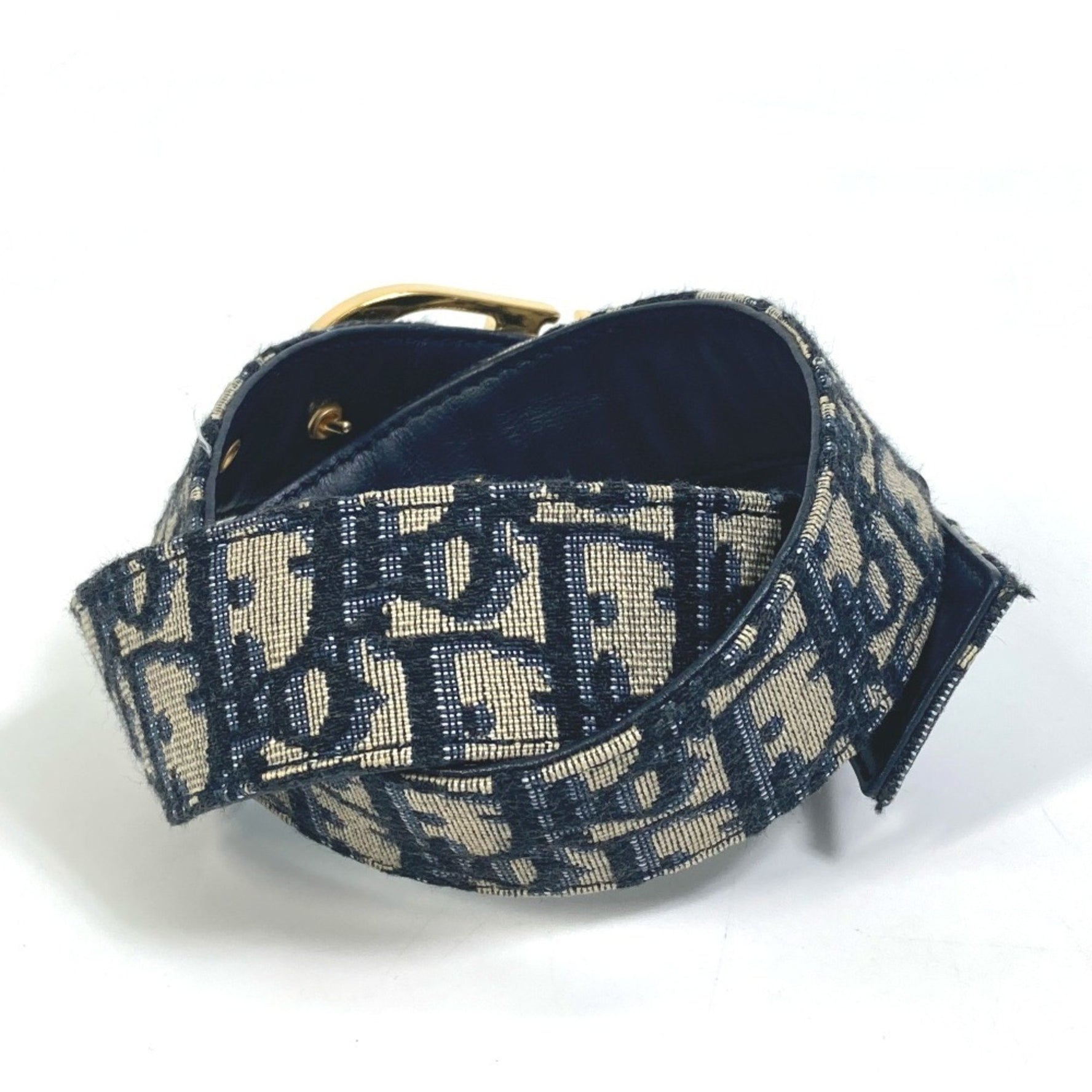 Christian Dior Dior Oblique SADDLE CD Buckle Belt Jacquard