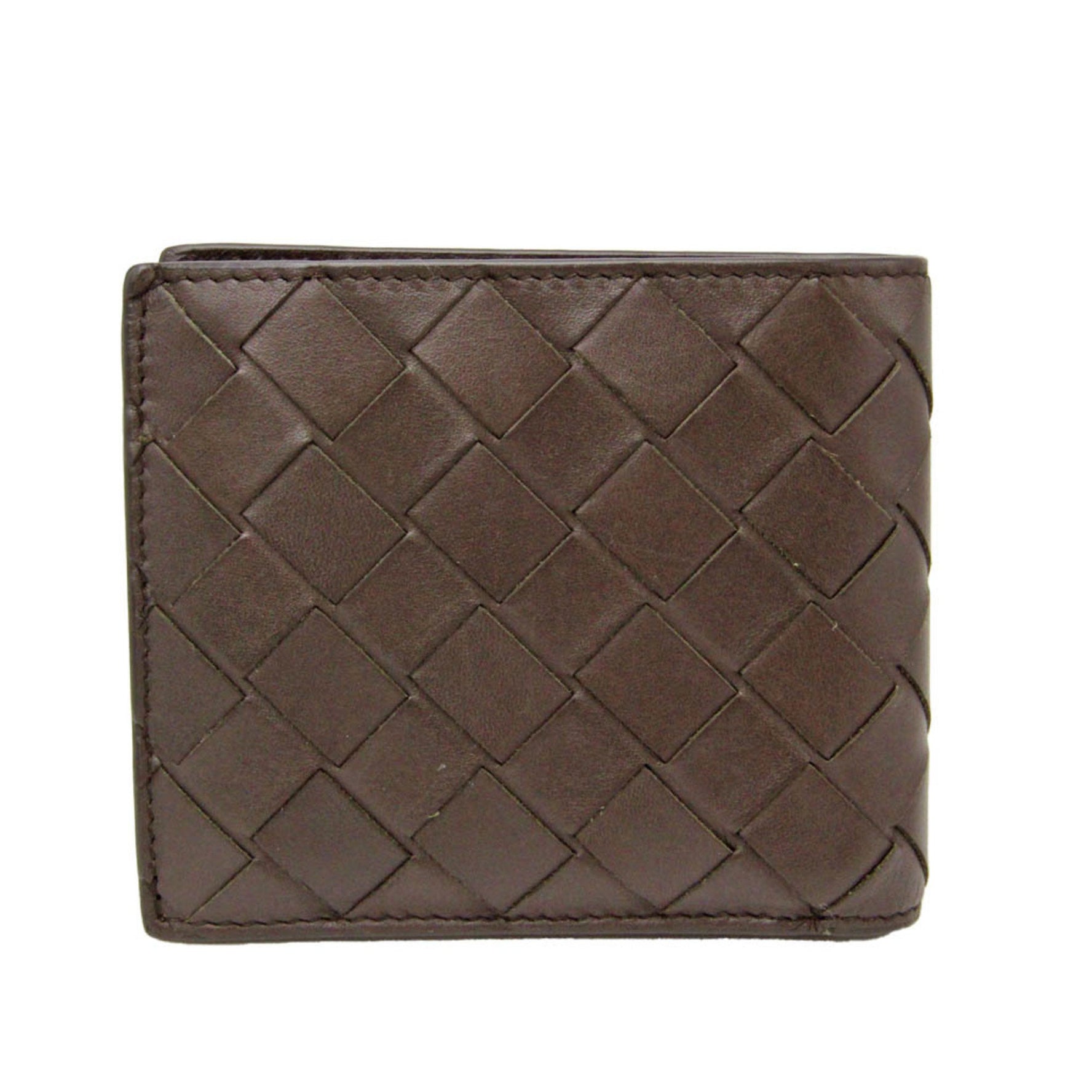 Bottega Veneta Intrecciato Leather Wallet (tri-fold) Dark Brown