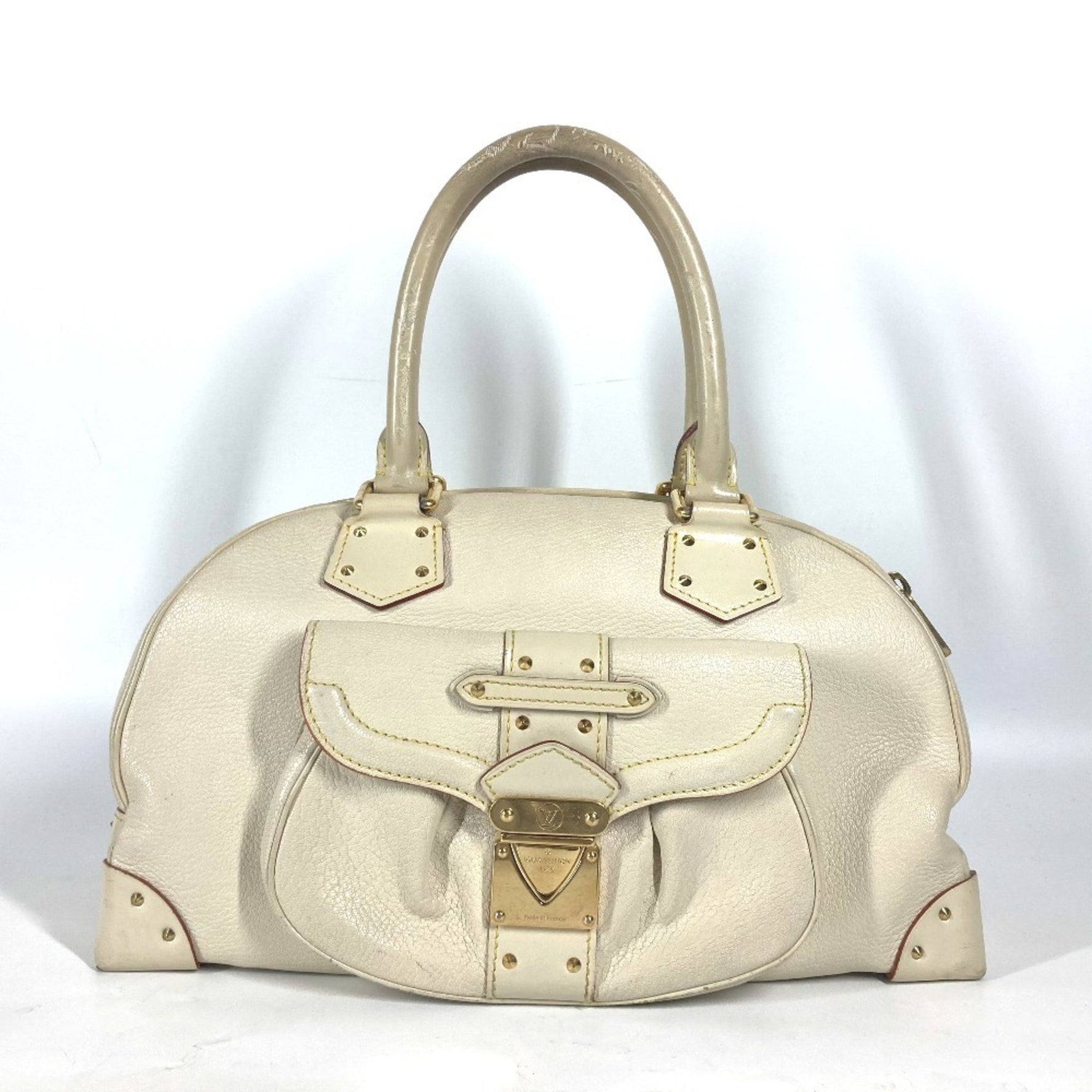 Louis Vuitton Suhali Superb Boston Bag Shoulder Leather Blanc White