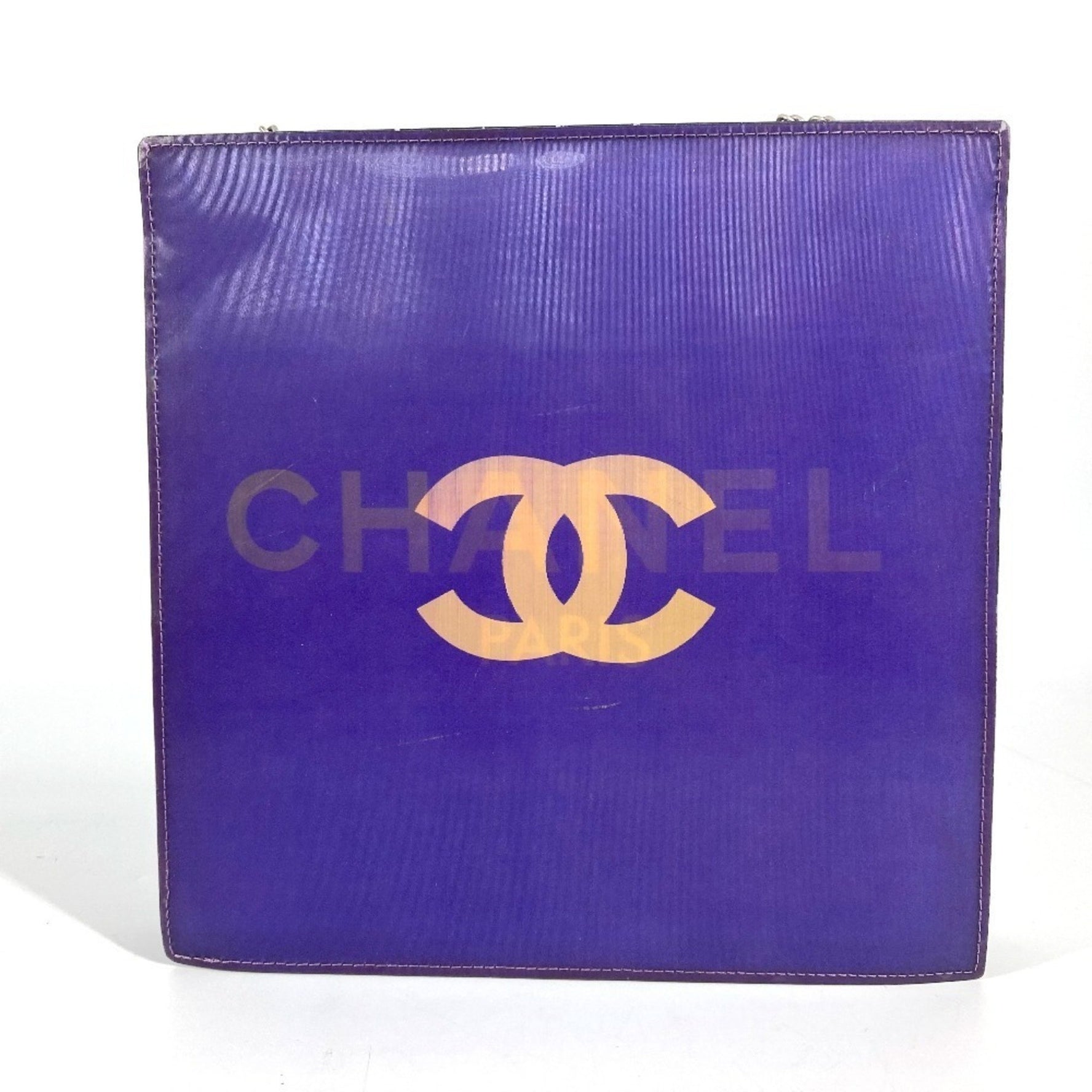 CHANEL Hologram CC Coco Mark Double Chain Bag Shoulder Leather