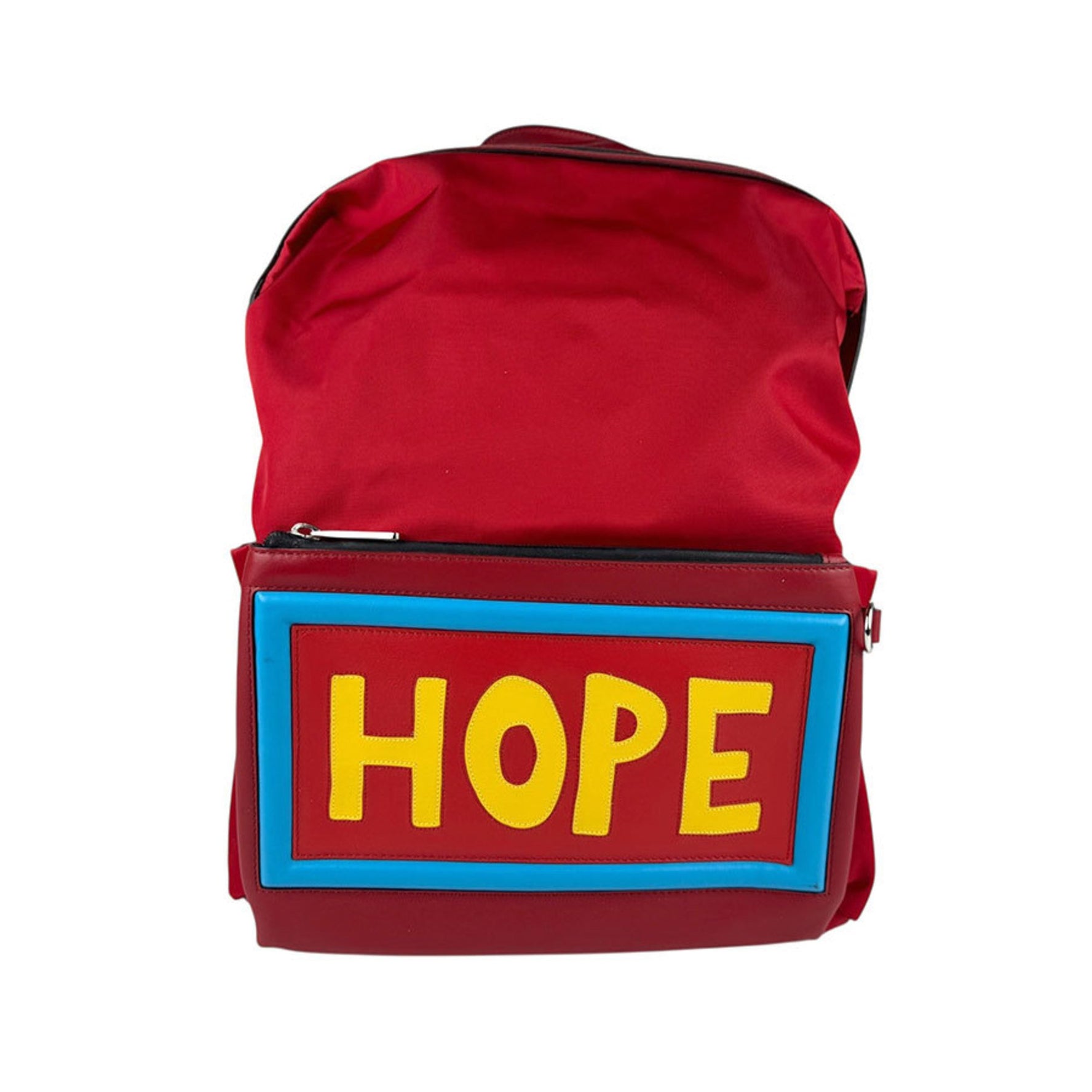 FENDI Backpack Nylon Leather Red x Yellow Blue Men's