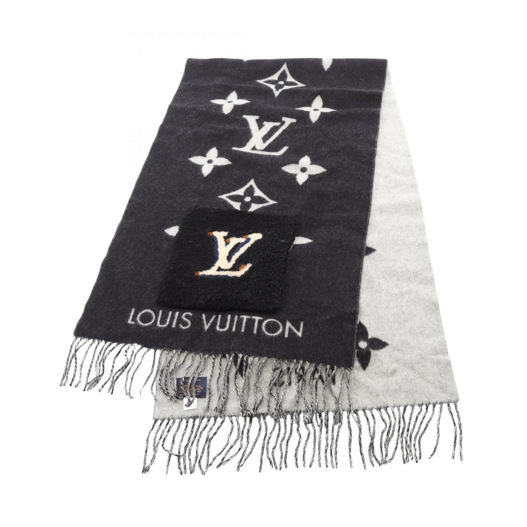 Louis Vuitton Echarpe Cold Reykjavik Shearling Teddy Scarf, Cashmere
