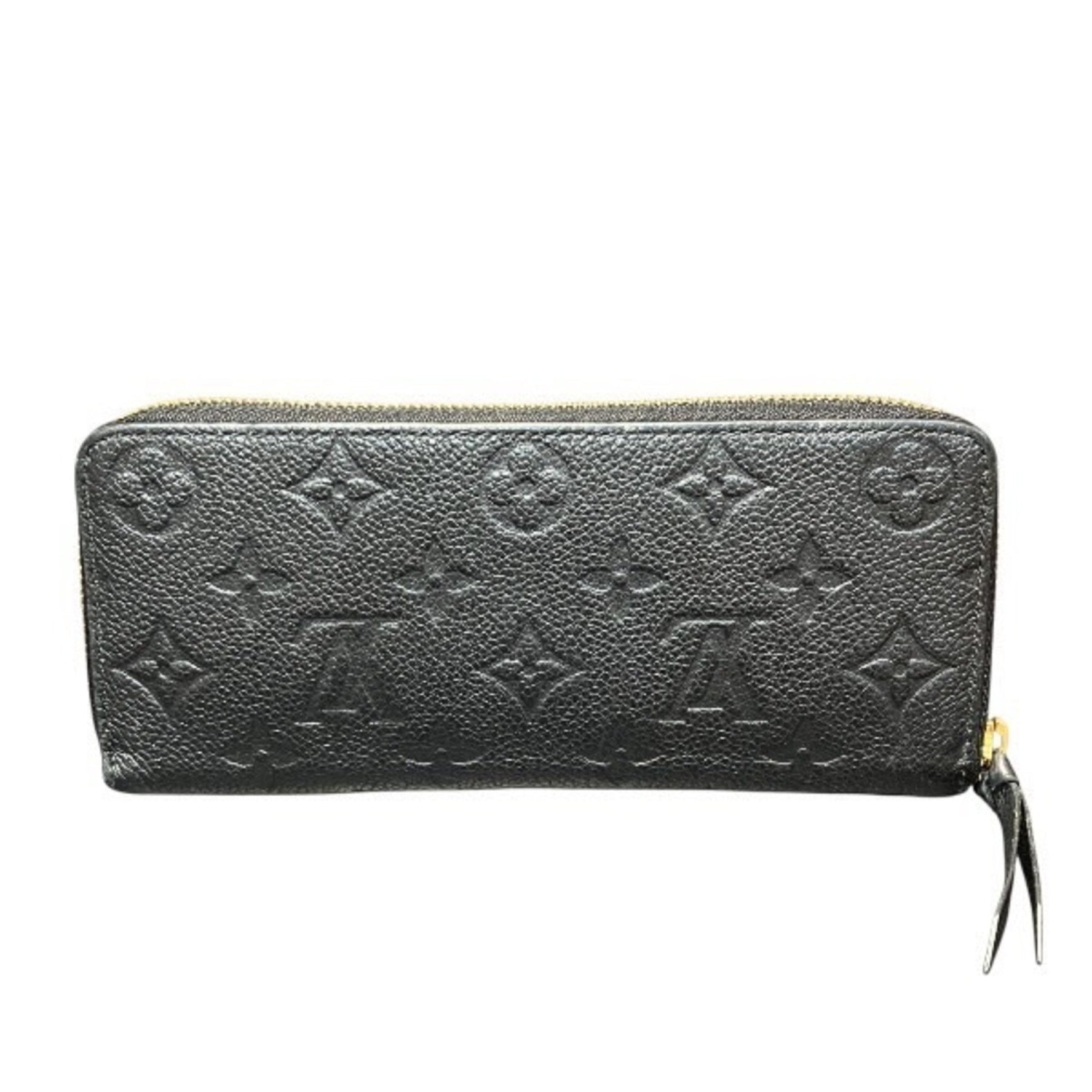 Louis Vuitton Monogram Empreinte Portefeuille Clemence Round Zip Long Wallet