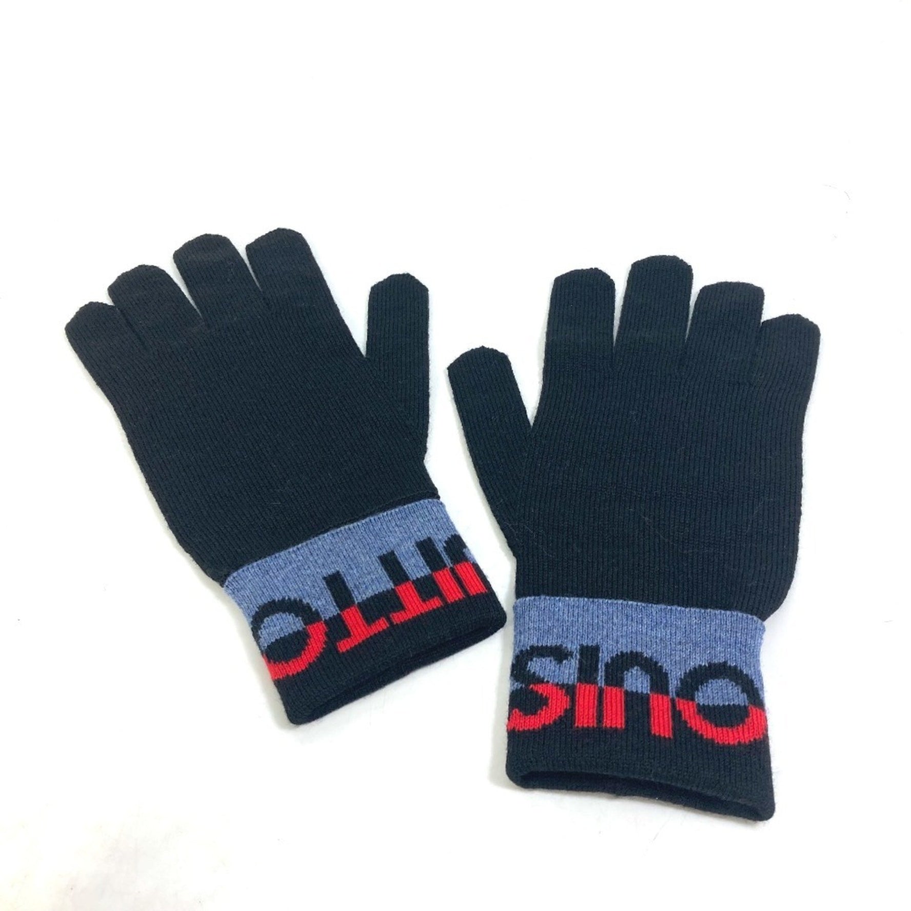 Louis Vuitton Gon LV Horizon Wool Gloves, Black