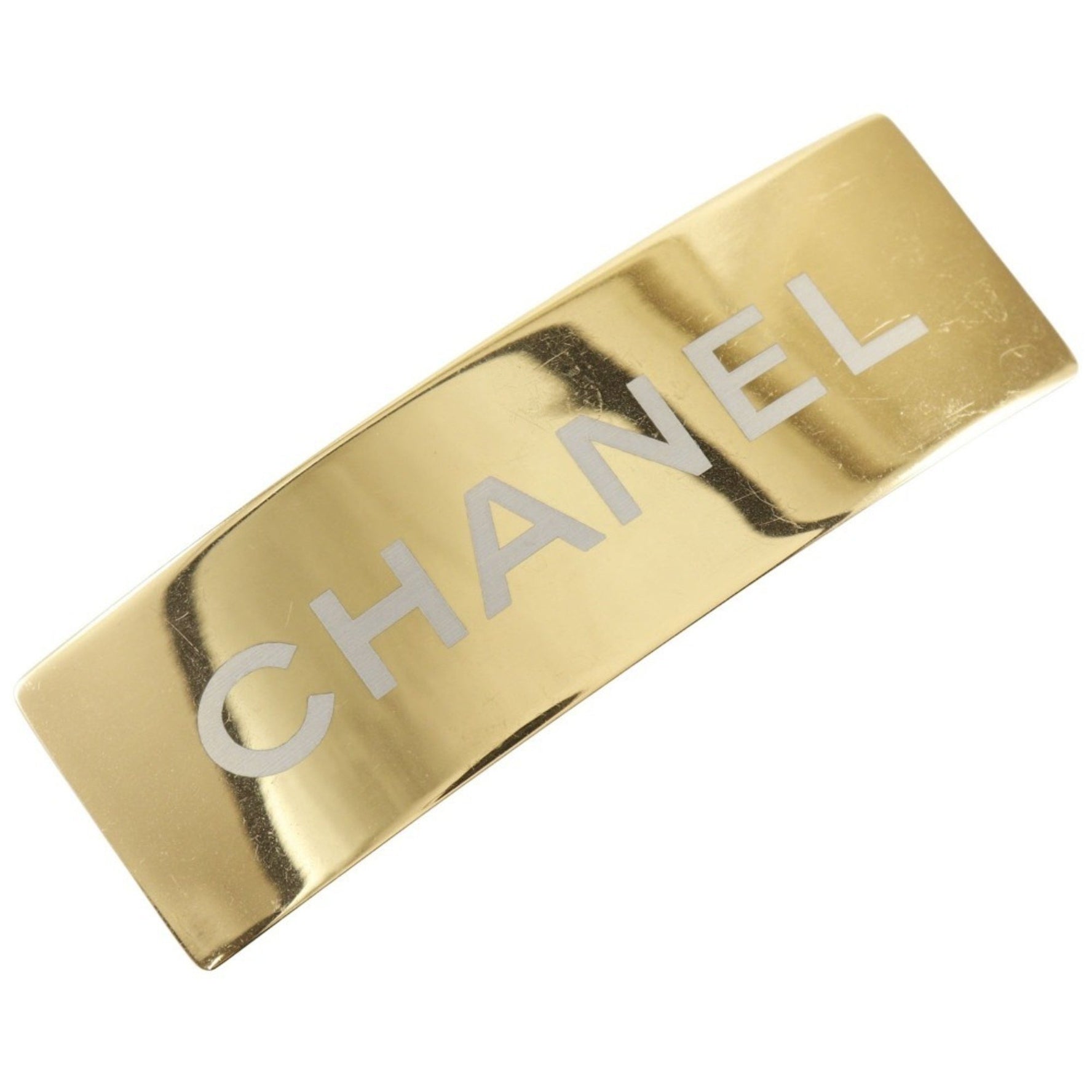 CHANEL Barrette Plated Logo