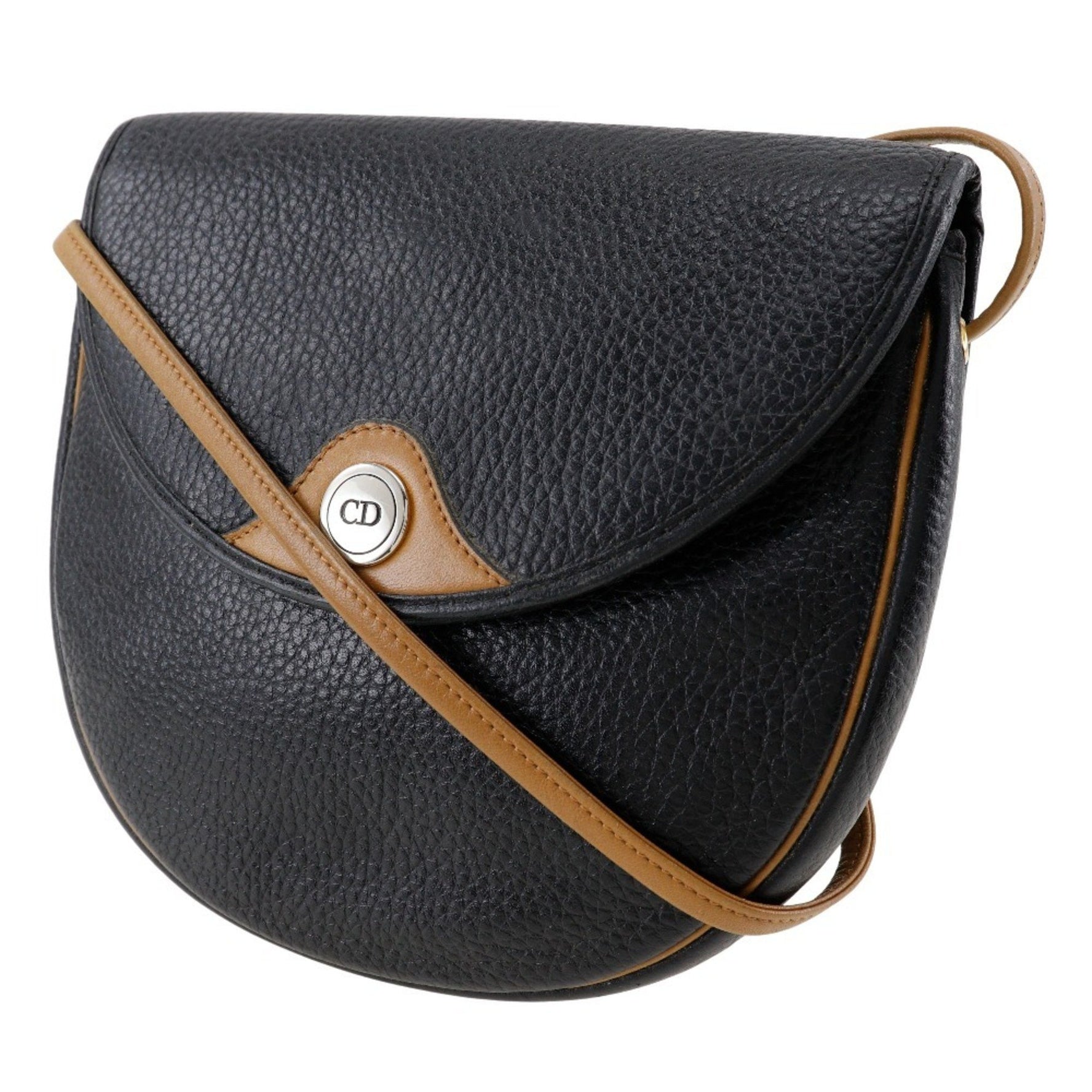 Christian Dior CD Shoulder Bag Pochette Calf Type Logo