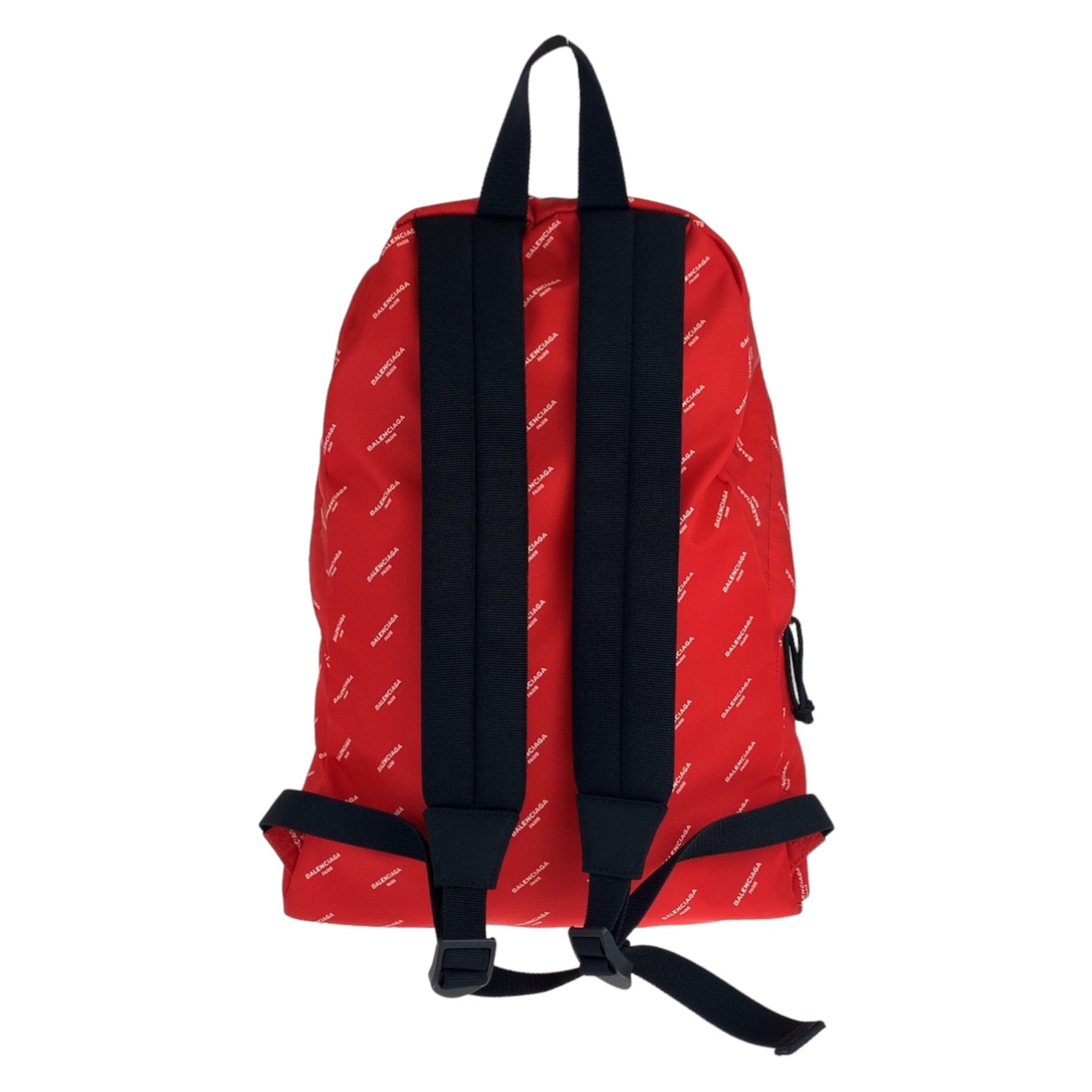 BALENCIAGA Explorer Red and Black Nylon Backpack