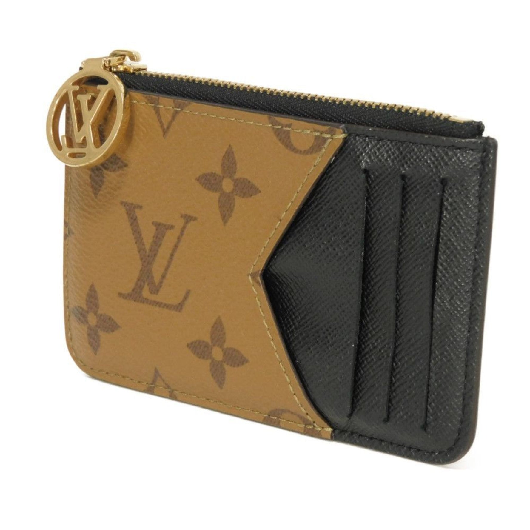 Louis Vuitton Coin Case/Card Case, Porte Carte Romy, Current LV Circle, RFID IC Chip, Monogram Reverse, Men's/Women's