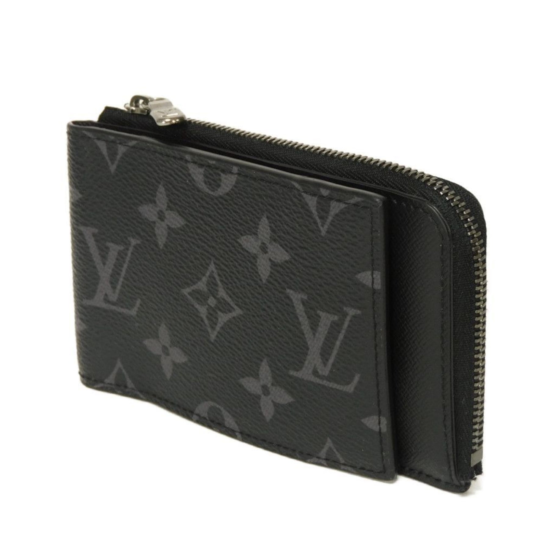 Louis Vuitton Hybrid Bi-fold Wallet in Black with Coin and Card Cases, RFID, Monogram Eclipse Noir