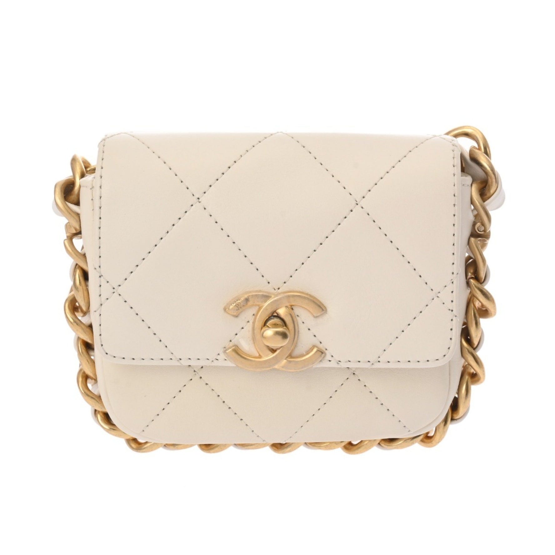 CHANEL Matelasse Mini Chain Shoulder Bag in - Calfskin