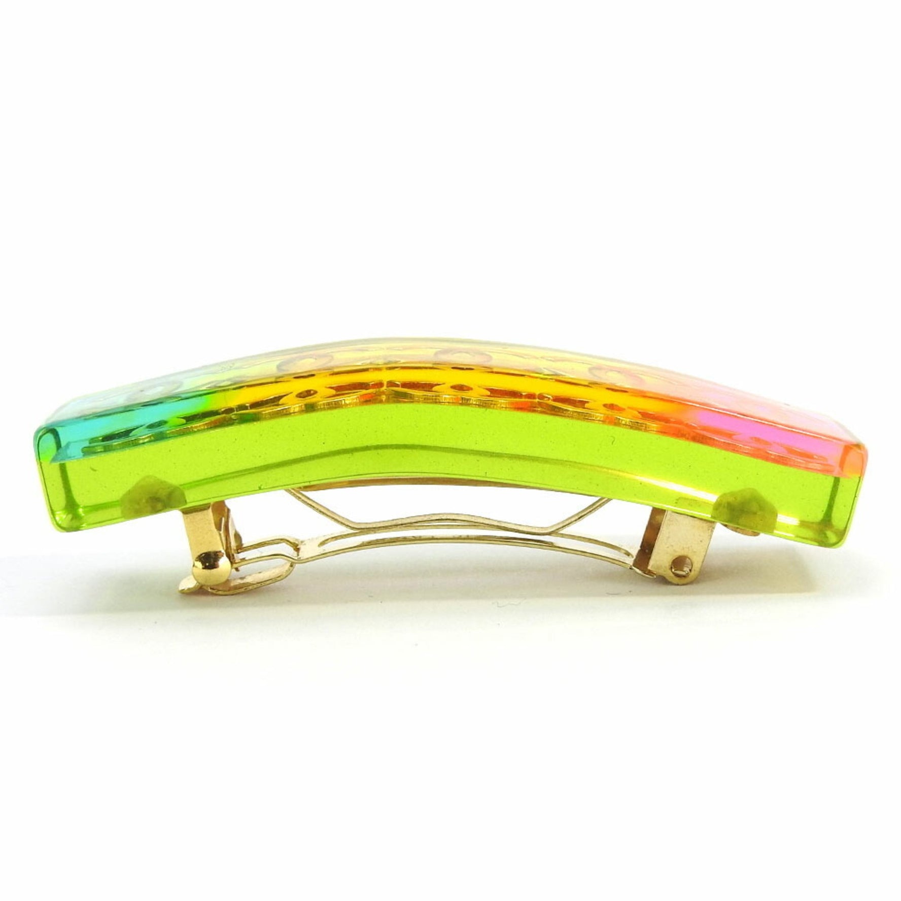 CHANEL Valletta Coco Mark Clear Rainbow Multicolor Plated Gold Hair Accessories Ladies accessories jewelry coco