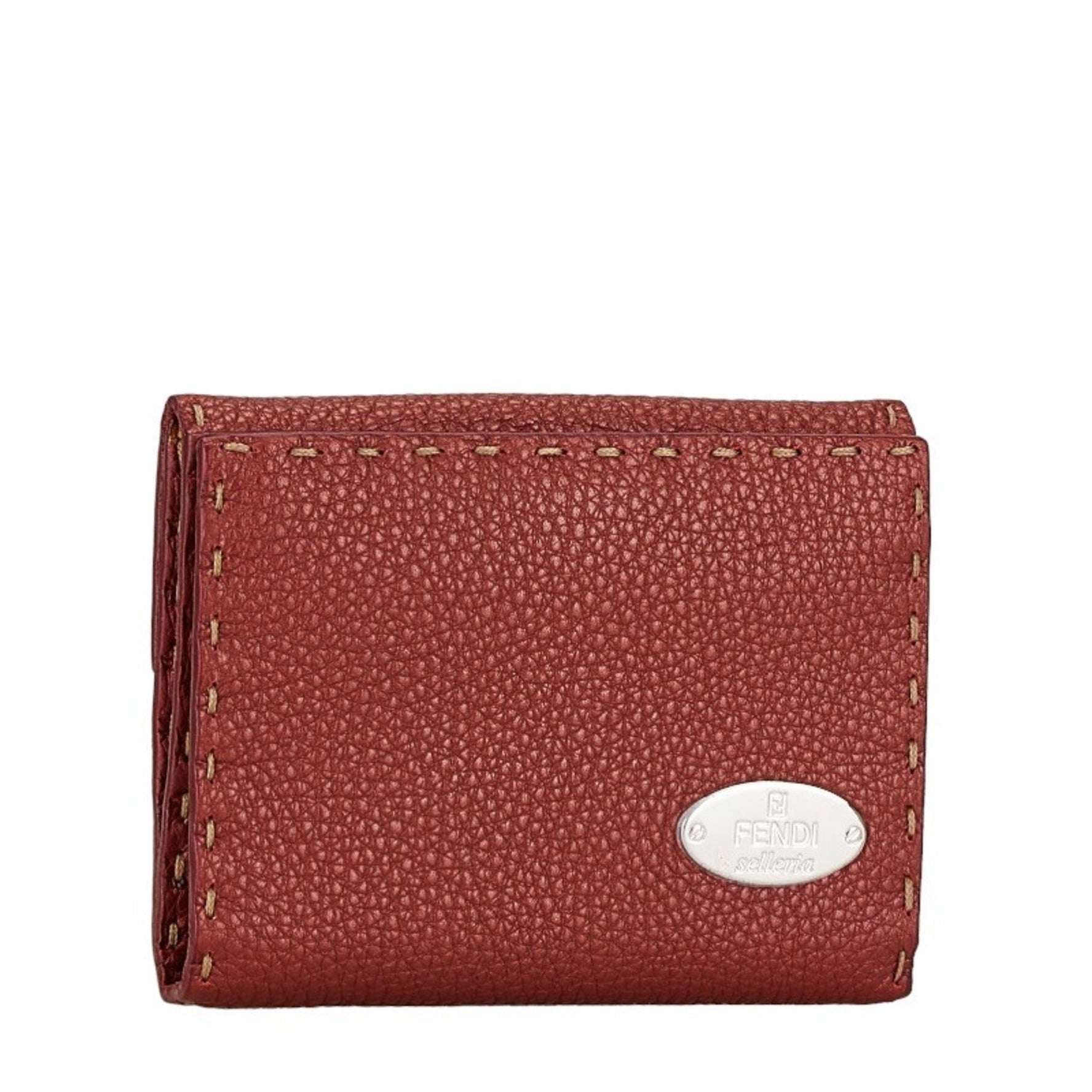 FENDI Selleria Long Wallet Bi-fold Leather