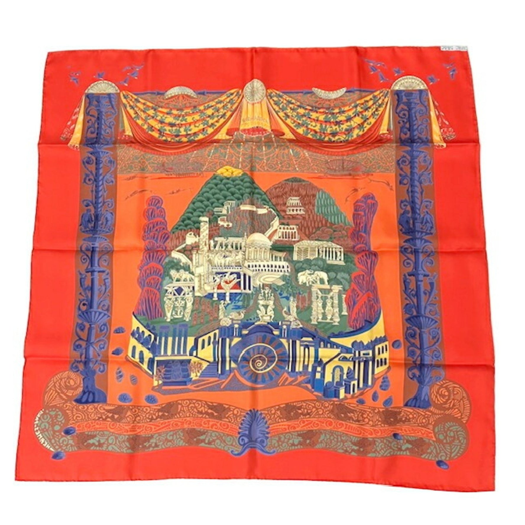 HERMES Carré 90 Scarf/Muffler L’ATLANTIDE 100% Silk