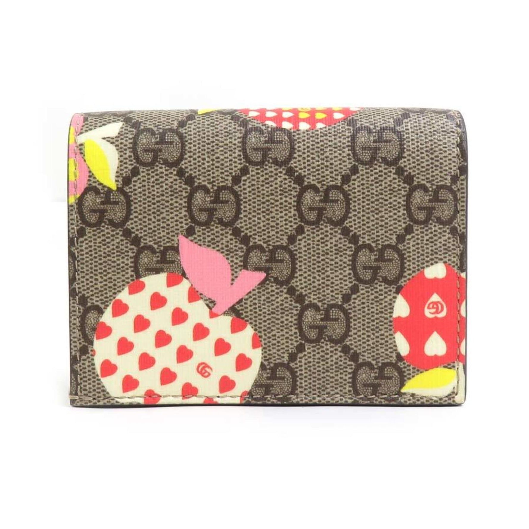 GUCCI Bi-fold wallet GG Supreme canvas brown x multi-color