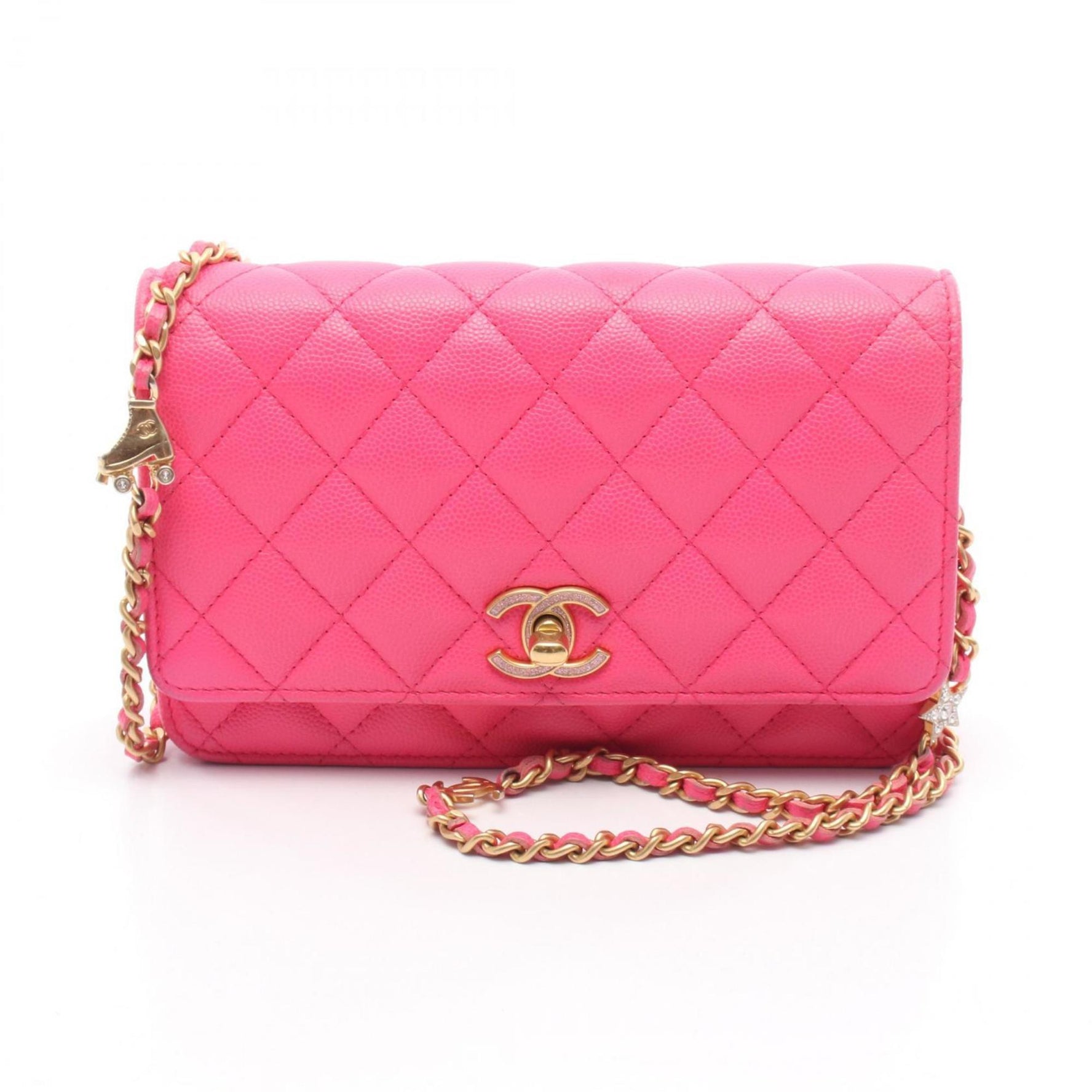 CHANEL Matelasse Shoulder Bag Caviar Skin (Grained Calf)