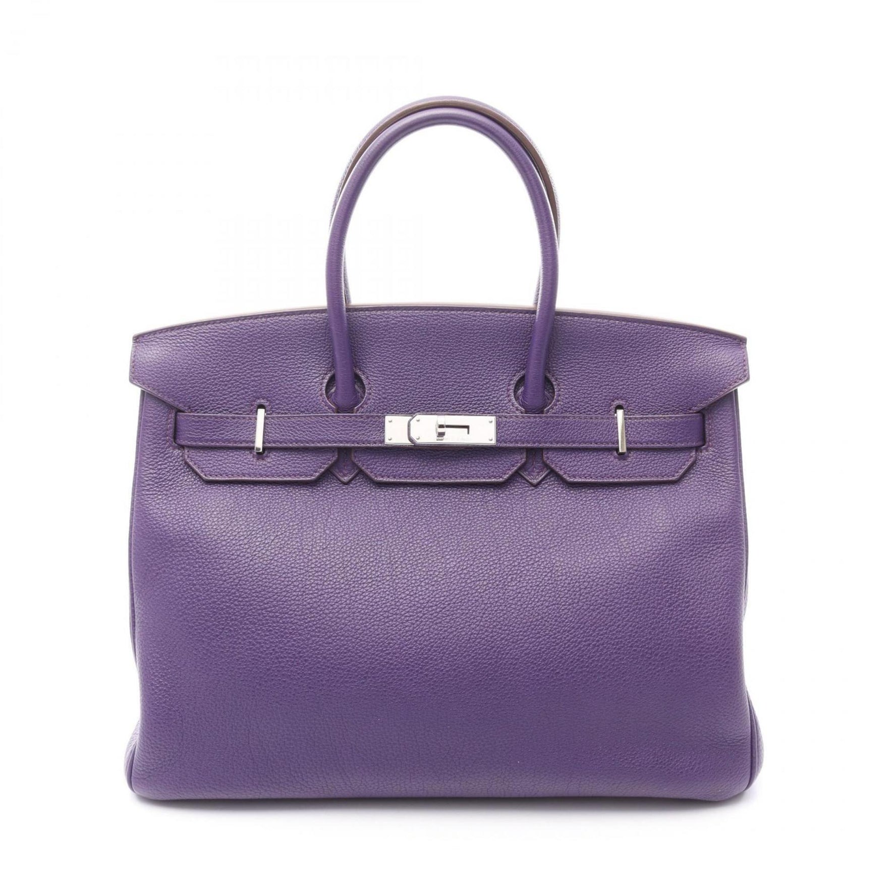 Hermes Birkin 35 handbag, leather Togo, women's, purple