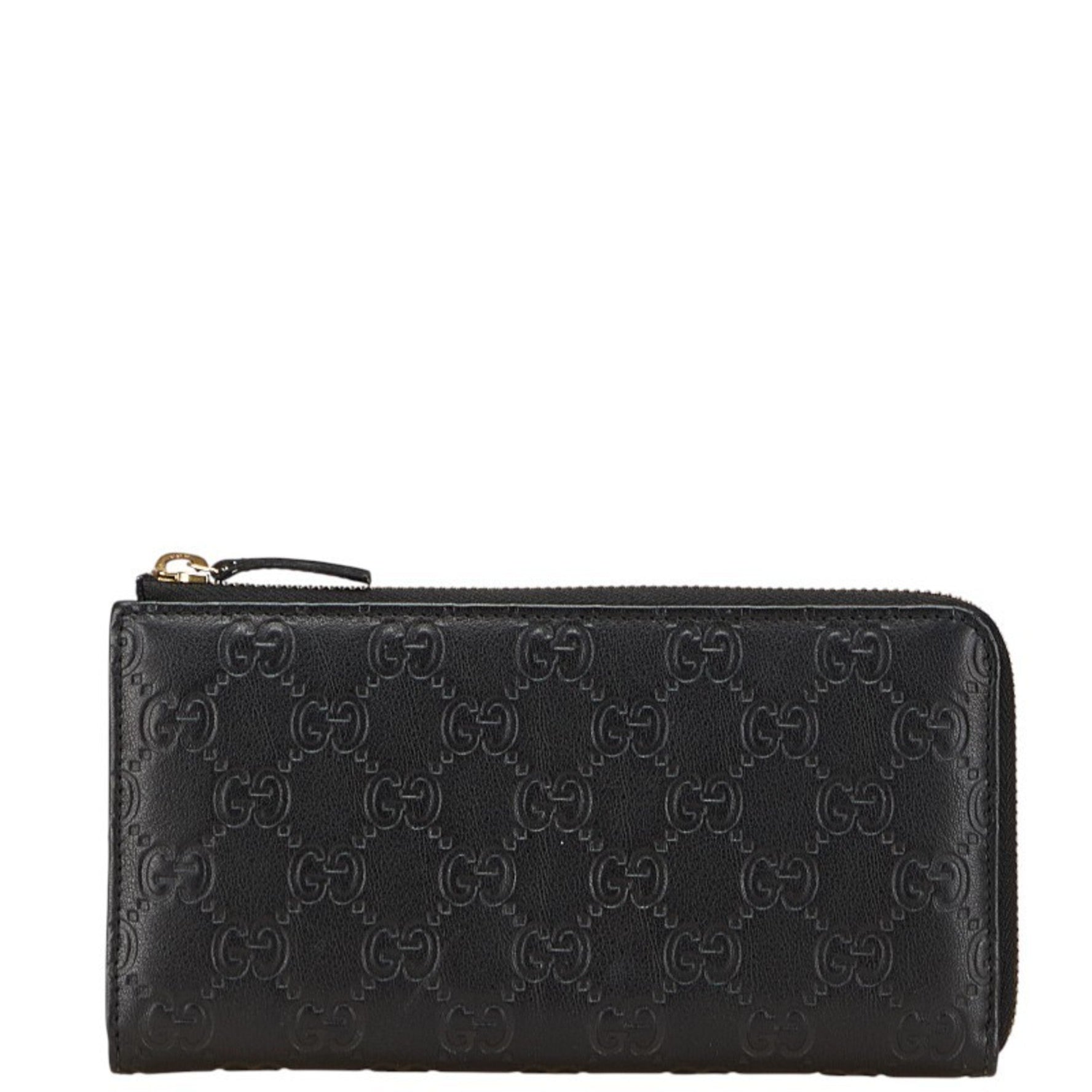 Gucci Guccissima Long Wallet with L-shaped Zipper, Leather