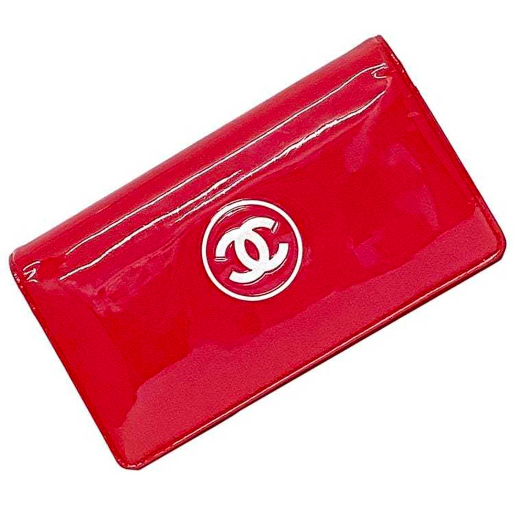 Chanel Bi-fold Long Wallet Makeup Line Enamel Patent Leather Coco Mark Folding
