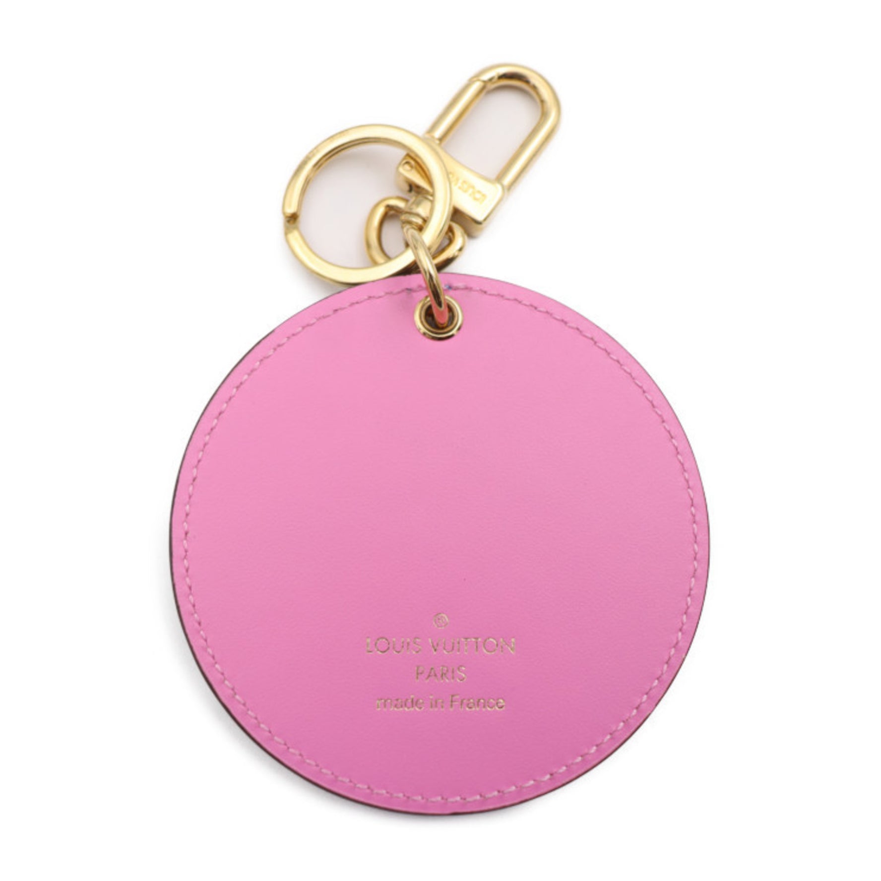 Louis Vuitton Porte Claire Illustre Keychain Monogram Vernis Blue Pink Gold Hardware Key Ring Bag Charm Vuitton