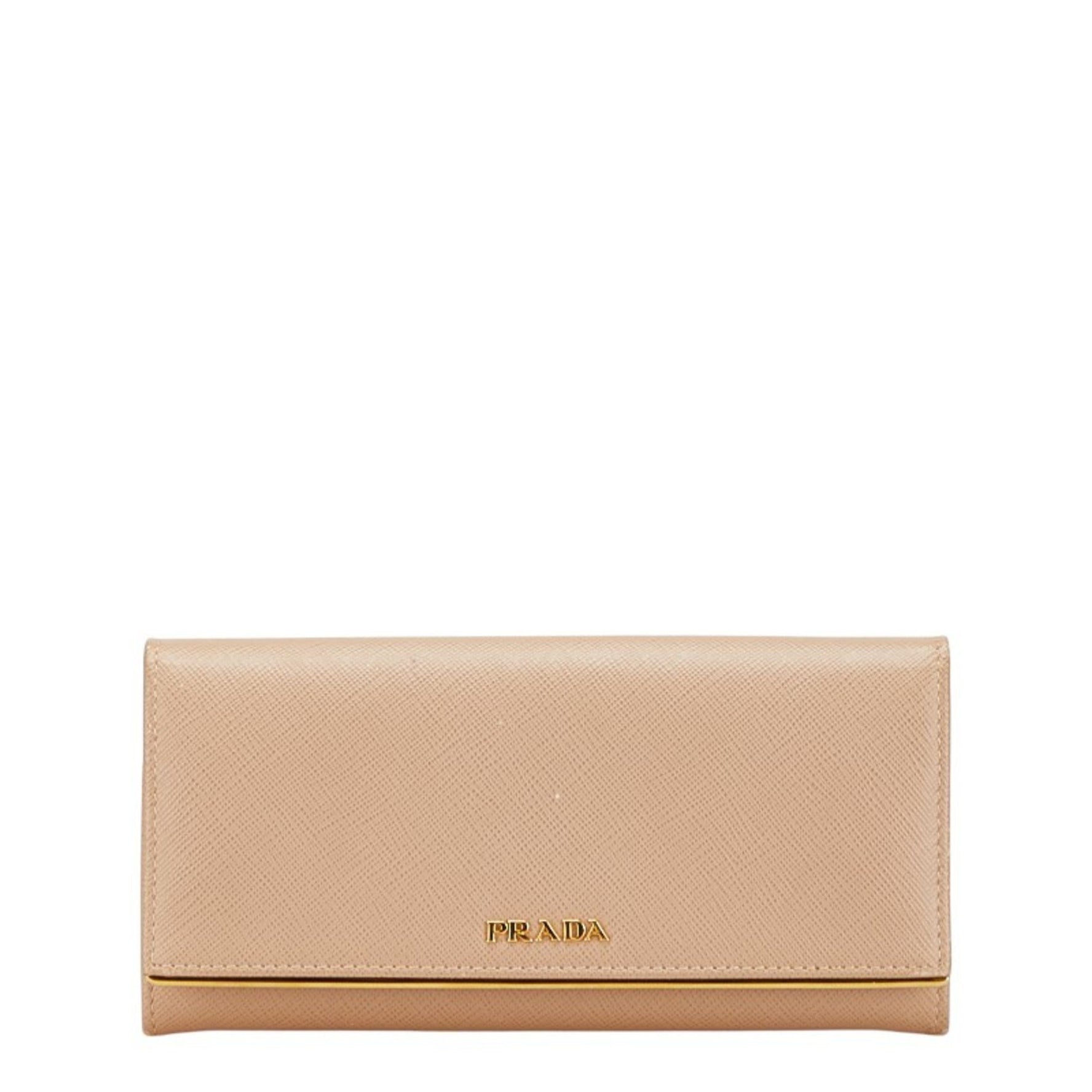 Prada logo long wallet in Saffiano leather .