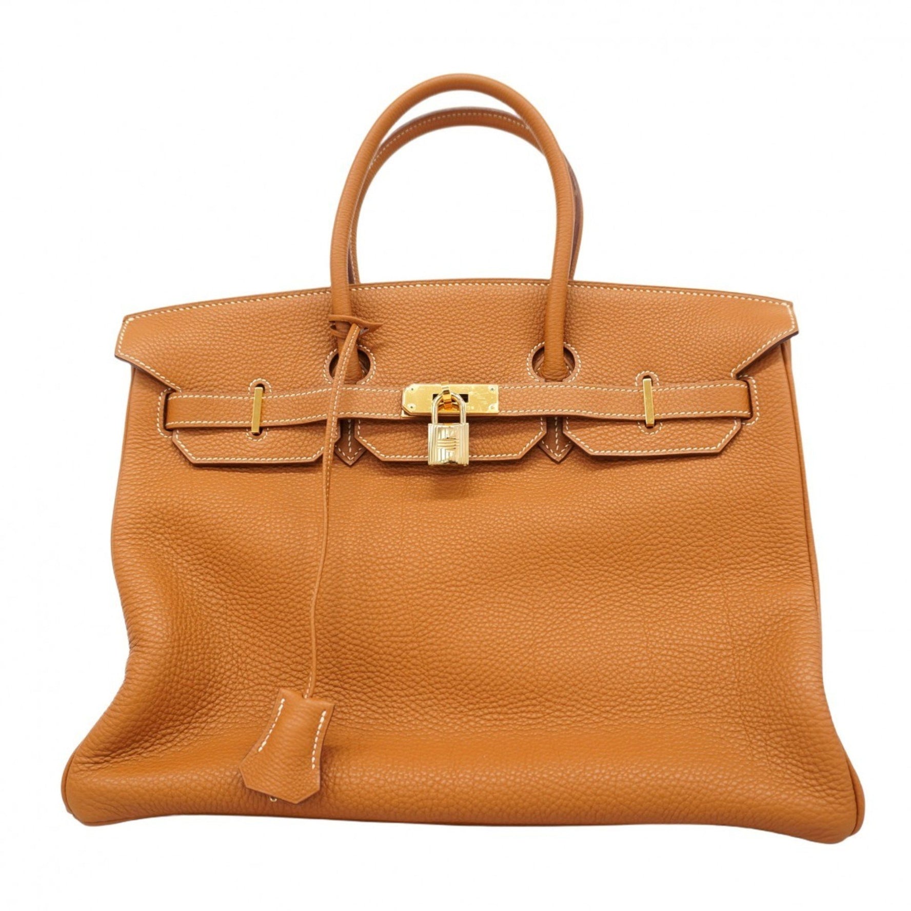Hermes Birkin 35 Togo Gold Handbag (I Stamp) for Women
