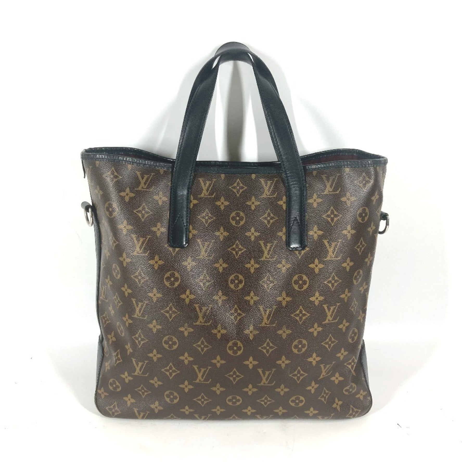 Louis Vuitton Monogram Macassar Divis Bag Shoulder Tote Canvas Men's